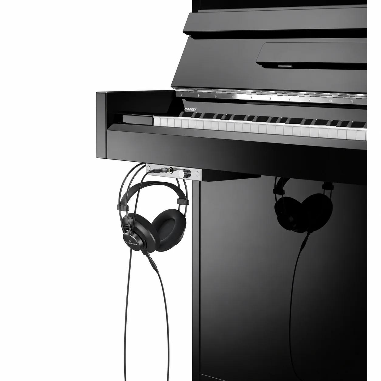 C. Bechstein Academy A4 Upright Piano in Polished Ebony with chrome Fittings with Vario Duet Silent System - Image 2