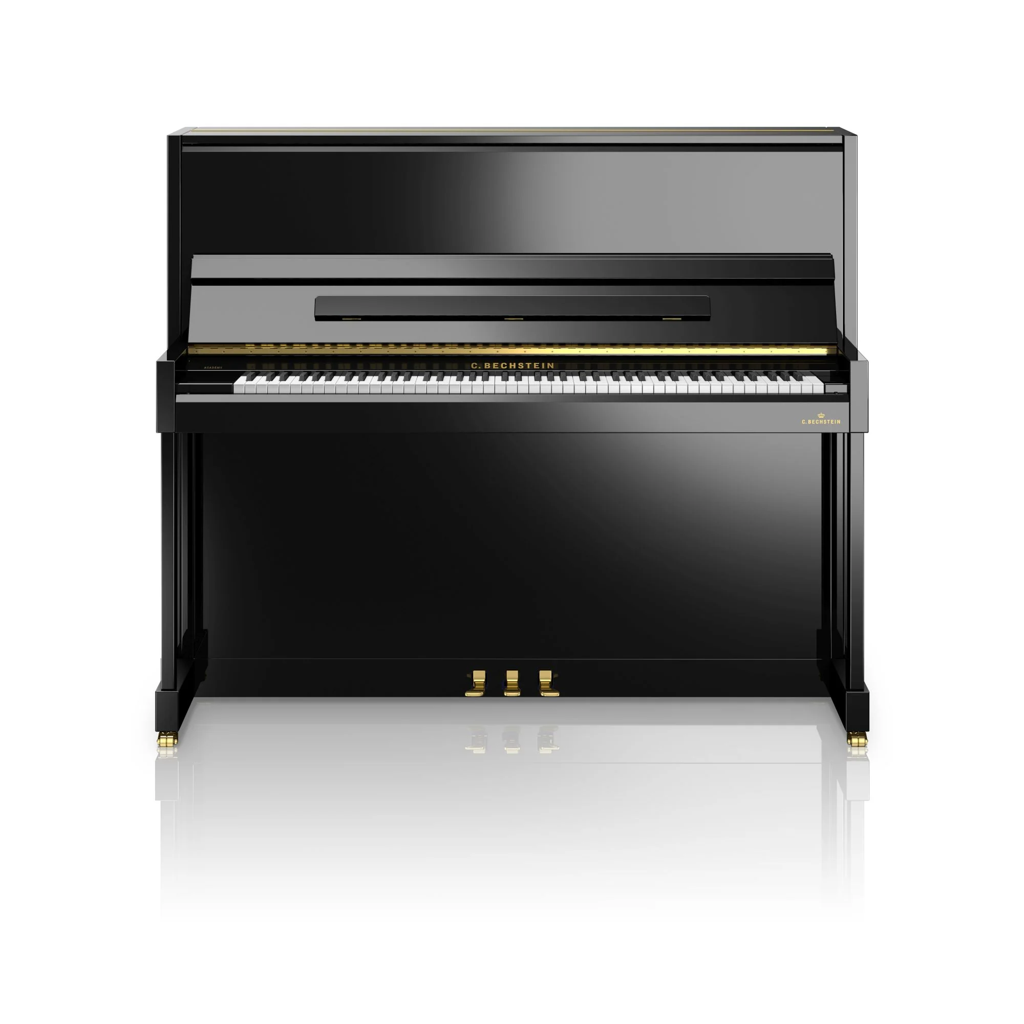C. Bechstein Academy A6 Upright Piano in Polished Ebony - Image 2