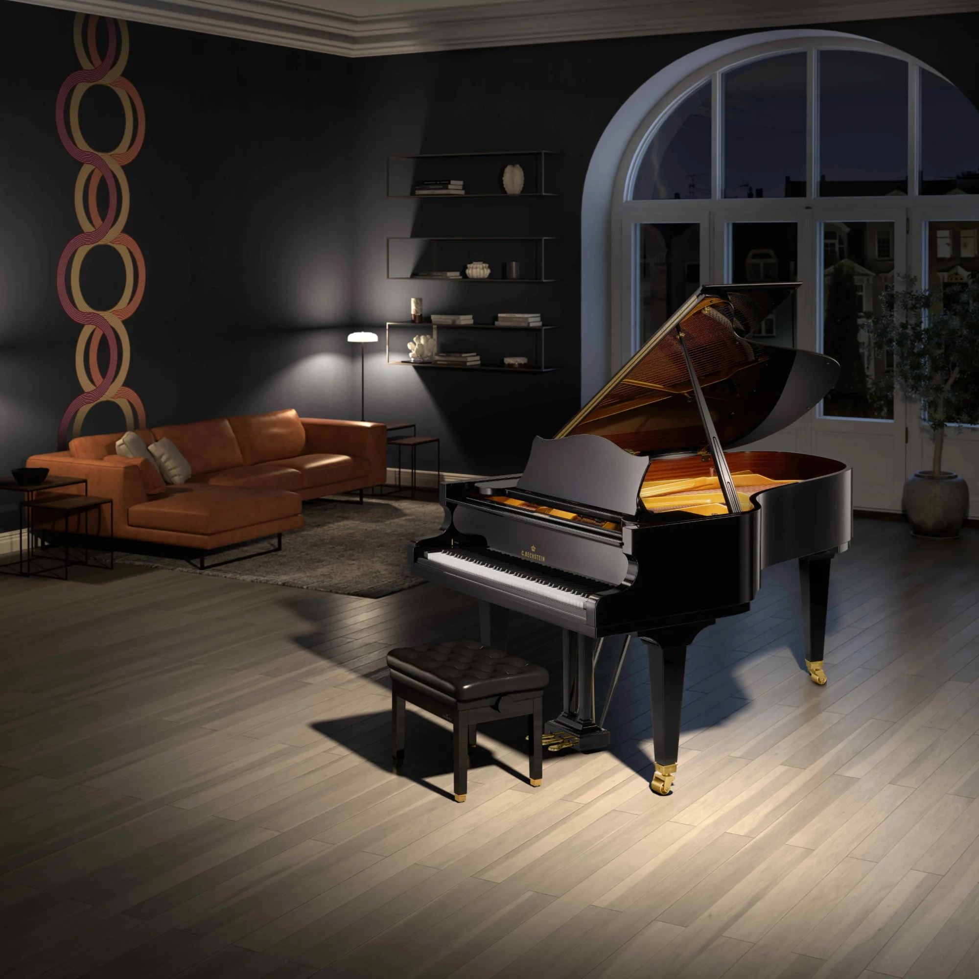 C. Bechstein Concert A192 Grand Piano in Polished Ebony - Image 2