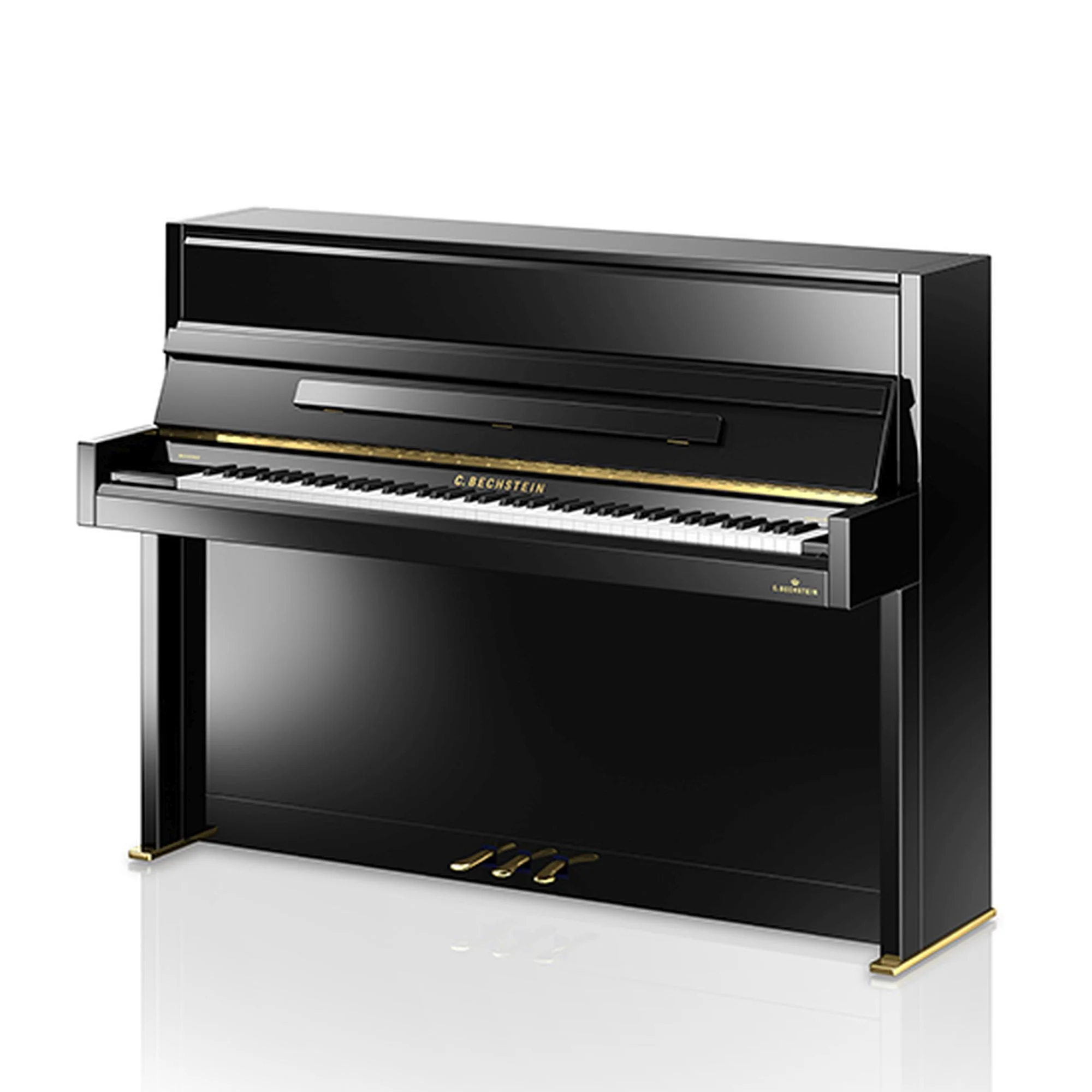 C. Bechstein Residence R2 Millennium Upright Piano in Polished Ebony - Image 3