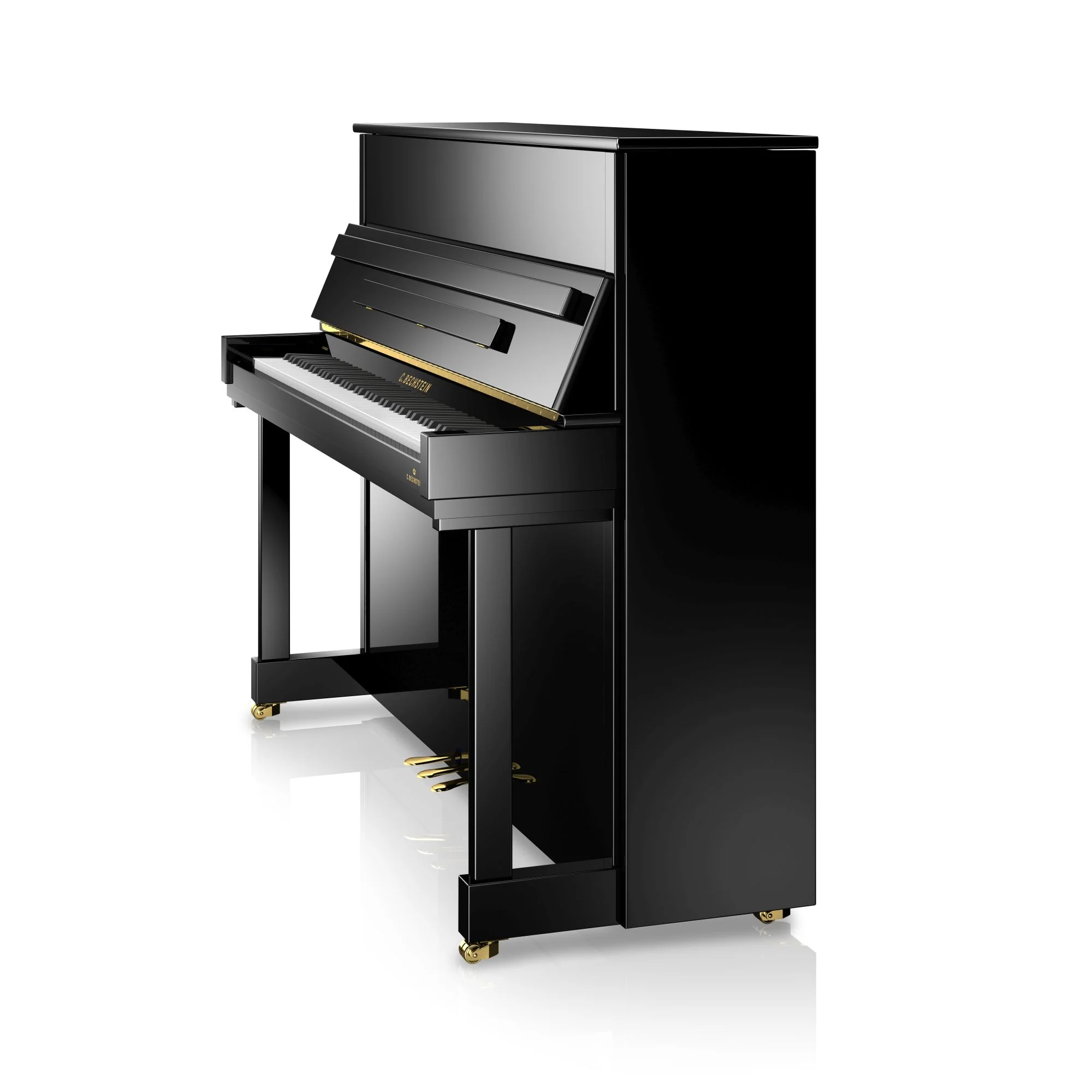 C. Bechstein Residence R4 Classic Upright Piano in Polished Ebony - Image 3