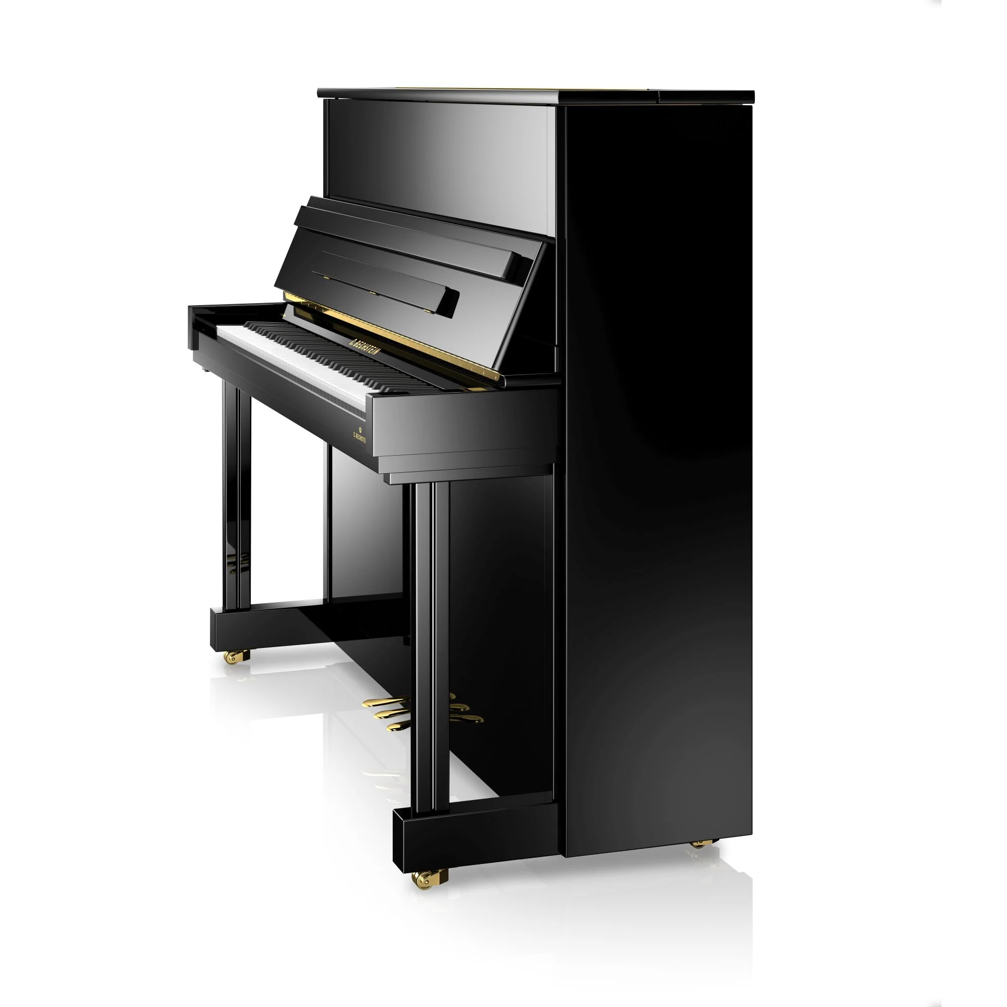 C. Bechstein Residence R6 Classic Upright Piano in Polished Ebony - Image 3