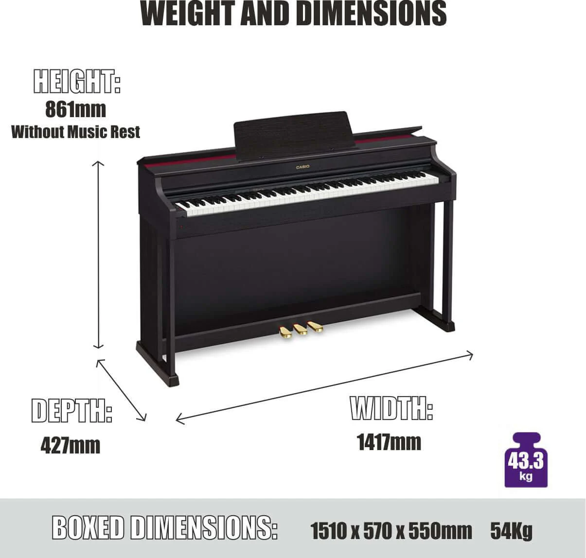 Casio AP470 Black Digital Piano Value Package - Image 3