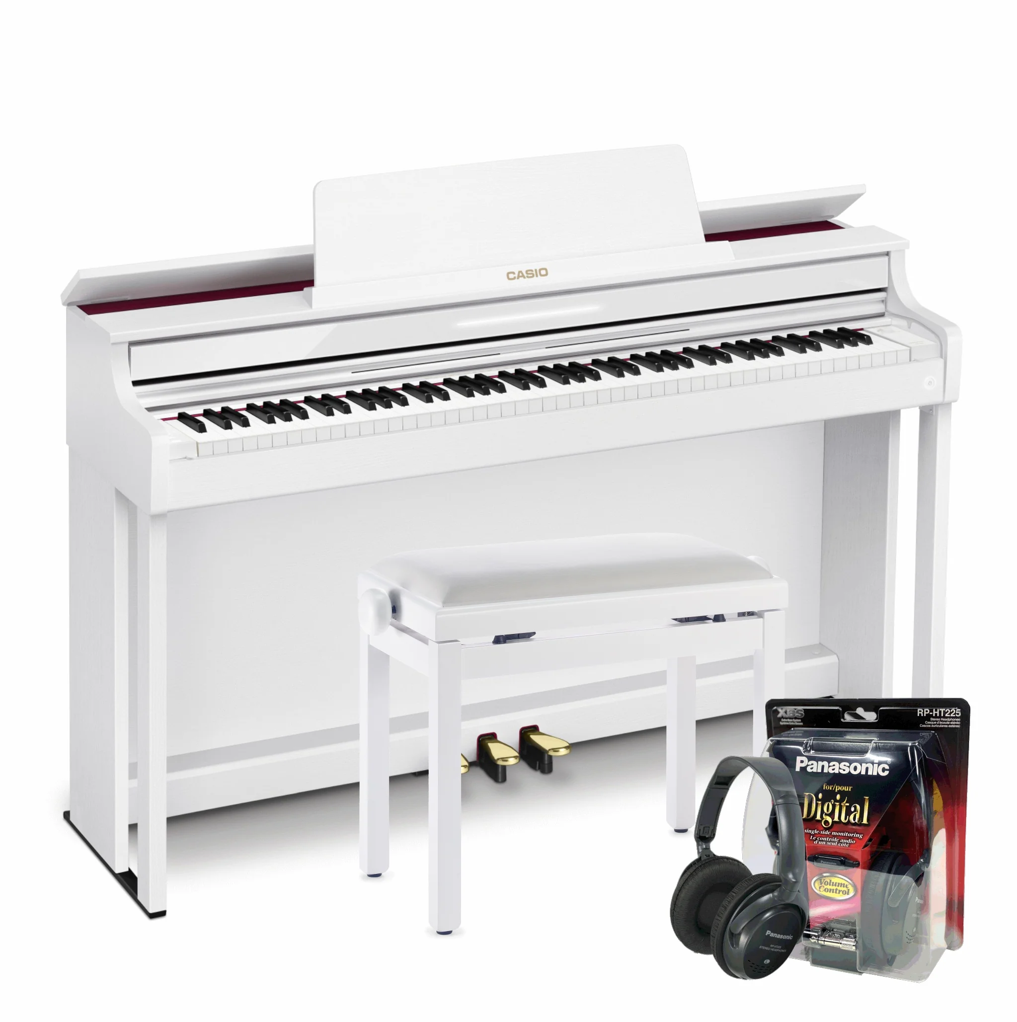 Casio AP550 Digital Piano Value Package; White
