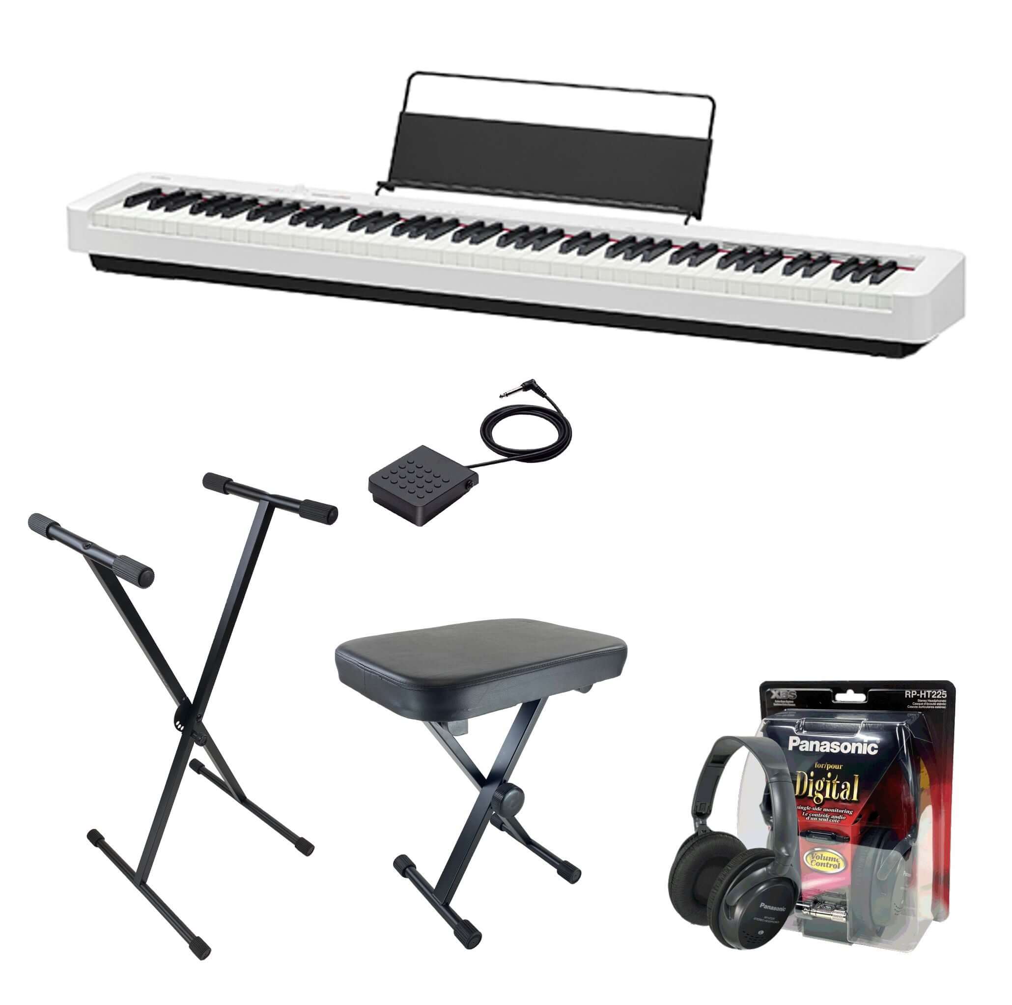 Casio CDP-S110 Digital Piano Value Package; White - Image 2