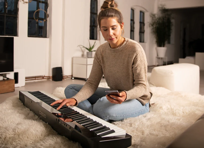Casio PX-S1100 Bundle With CS68P Wooden Stand; Black - Image 2