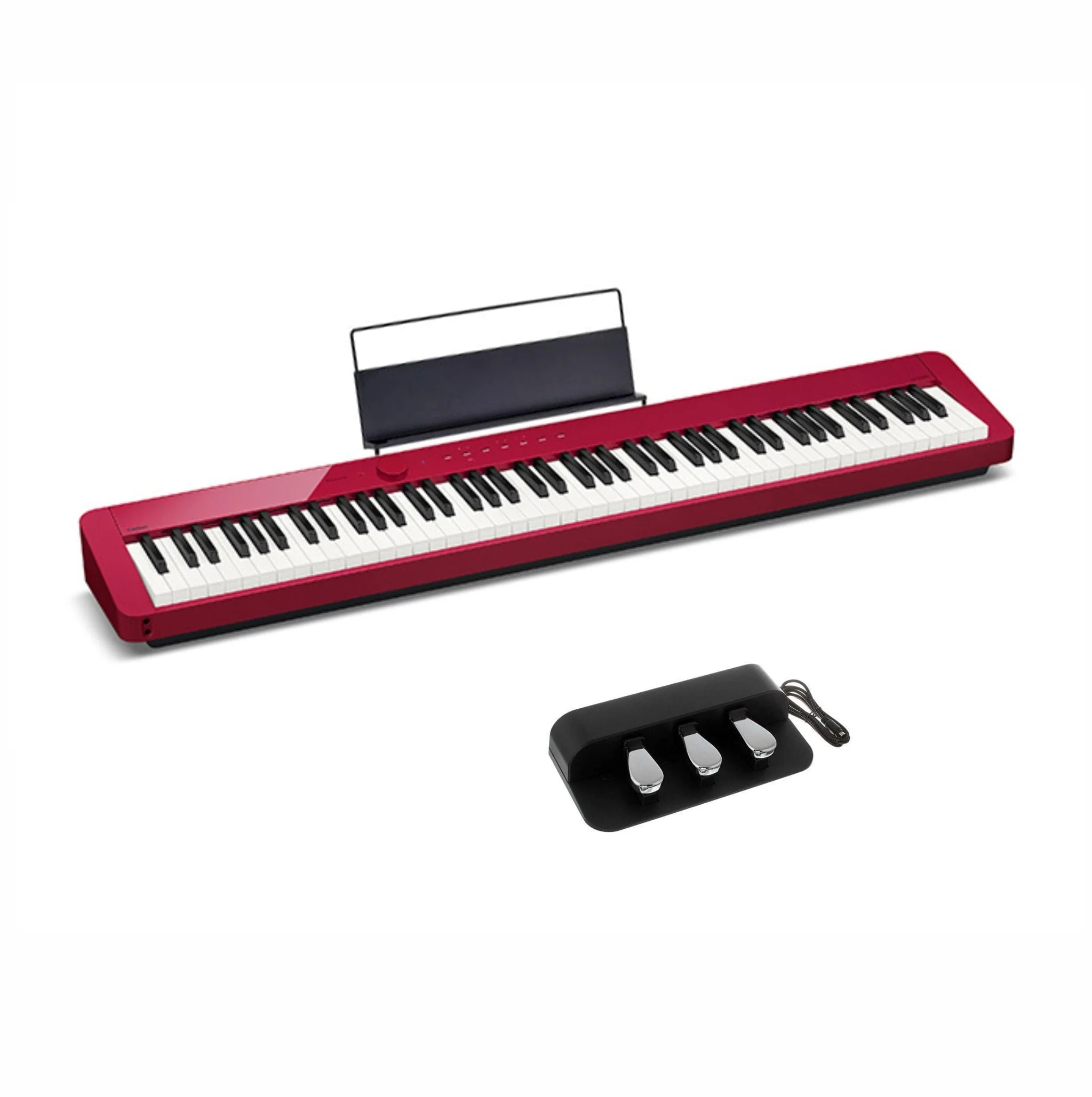 Casio PX-S1100 Digital Piano bundle with SP34 Triple Pedal; Red