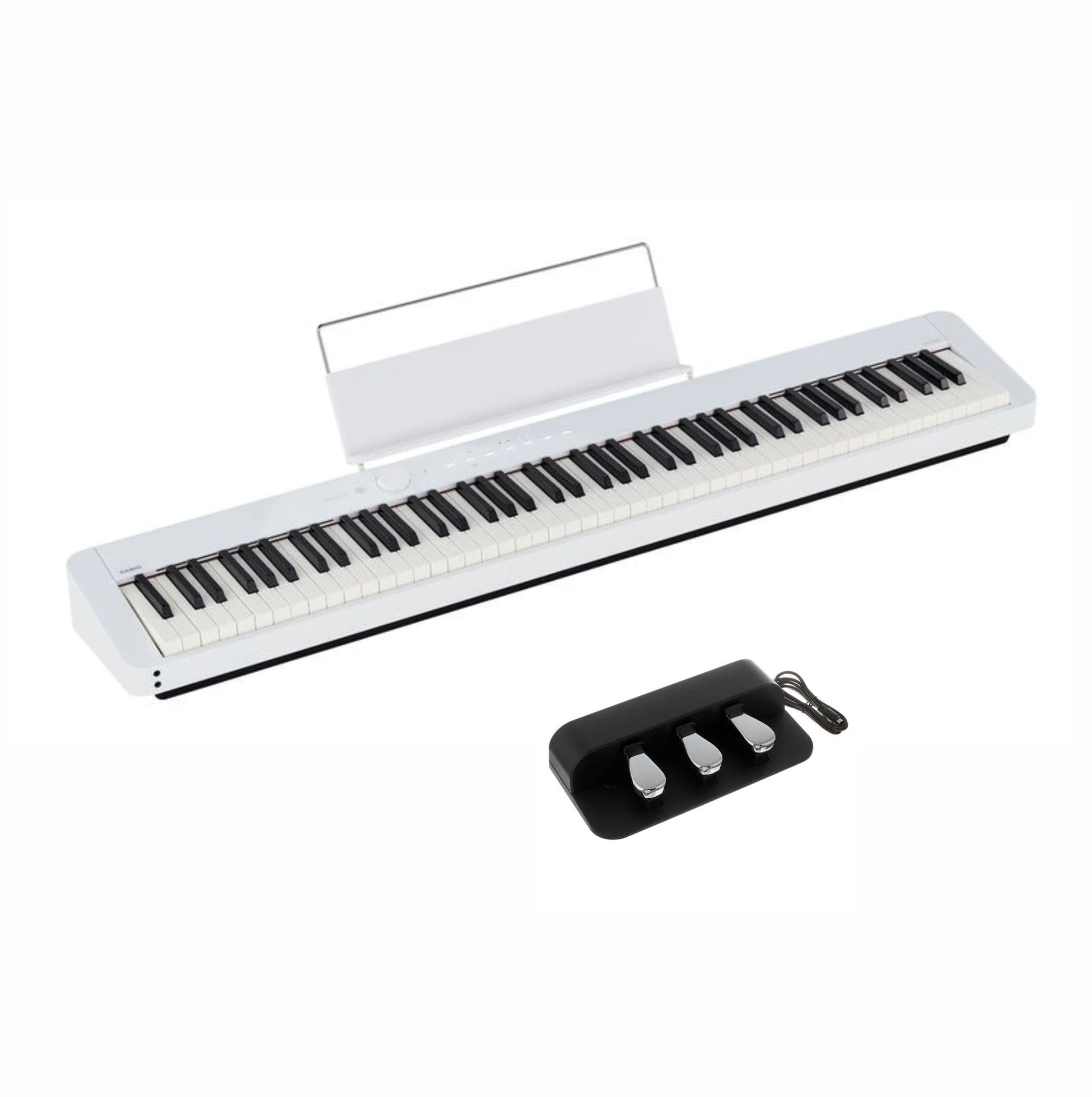 Casio PX-S1100 Digital Piano bundle with SP34 Triple Pedal; White - Image 3