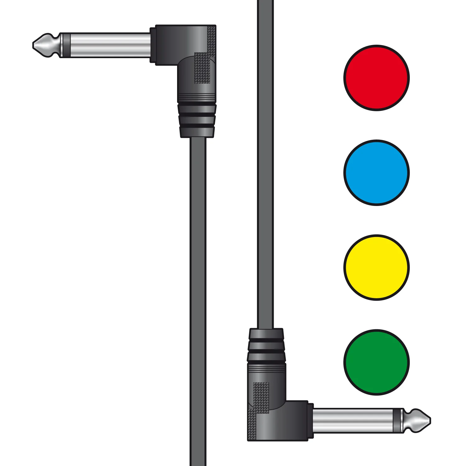 Classic Audio Patch Lead Set Multicolour 6 pcs 0.15m - Image 3