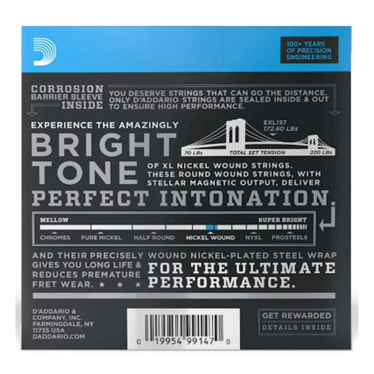 Daddario EXL157 Baritone Guitar String Set - Image 2