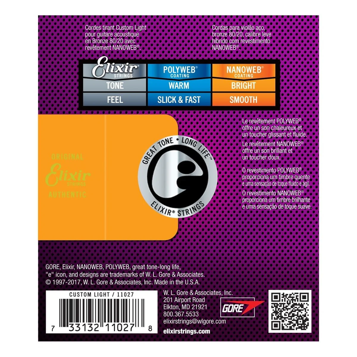 Elixir NanoWeb Custom Light Acoustic Set 11-52 - Image 2