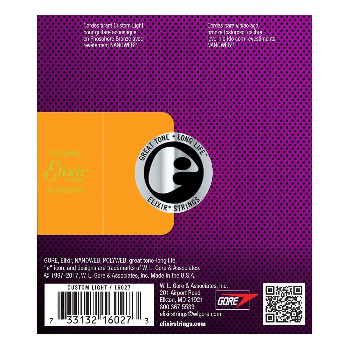 Elixir NanoWeb Phosphor Bronze Custom Light 11-52 Acoustic String Set - Image 2