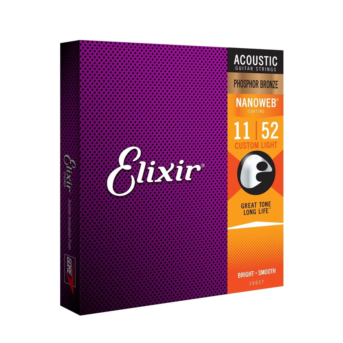 Elixir NanoWeb Phosphor Bronze Custom Light 11-52 Acoustic String Set - Image 3