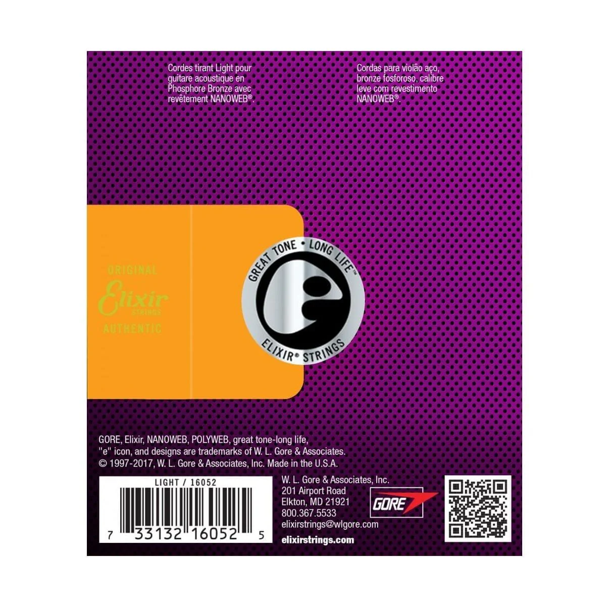 Elixir NanoWeb Phosphor Bronze Light 12-53 Acoustic String Set - Image 3