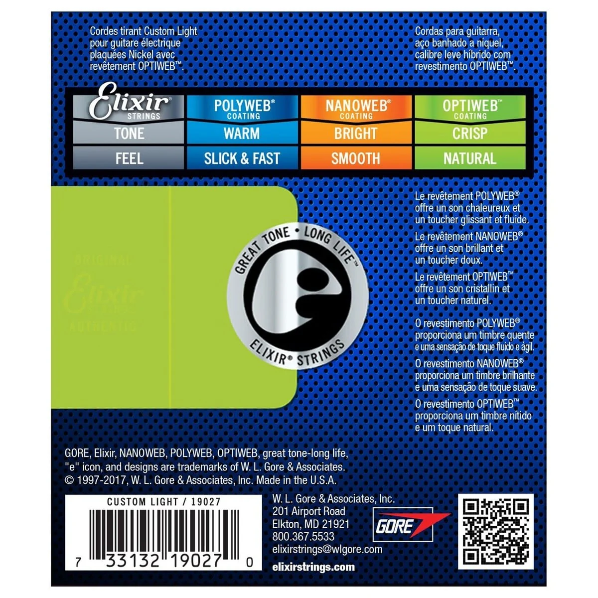 Elixir Optiweb Custom Light Electric Guitar String Set - Image 2