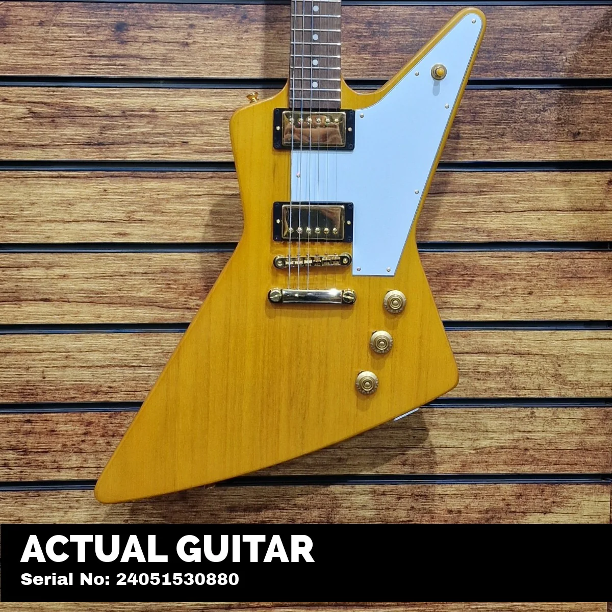 Epiphone 1958 Korina Explorer (Incl. Hard Case); Aged Natural - Image 2