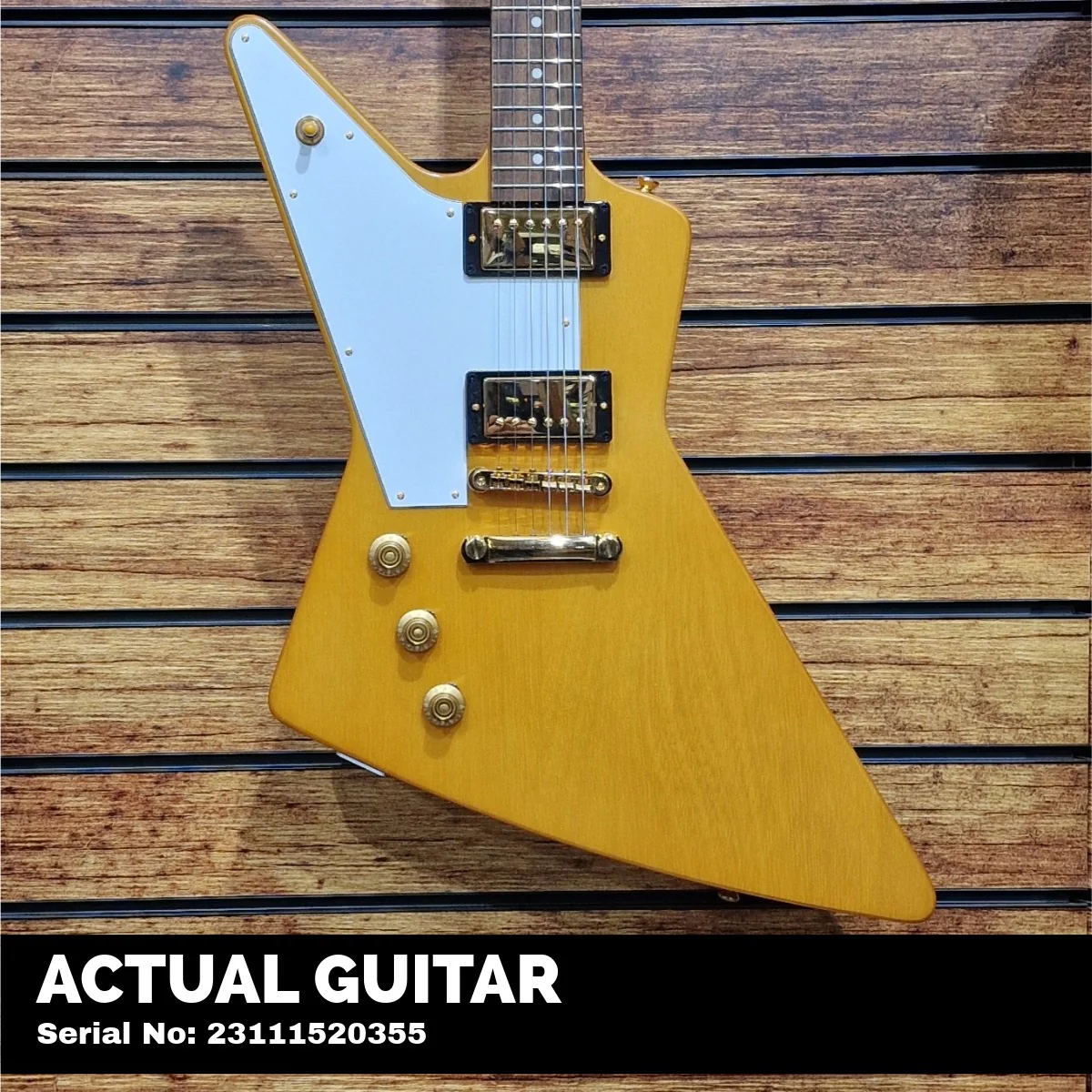 Epiphone 1958 Korina Explorer Left Handed, Aged Natural - Image 2