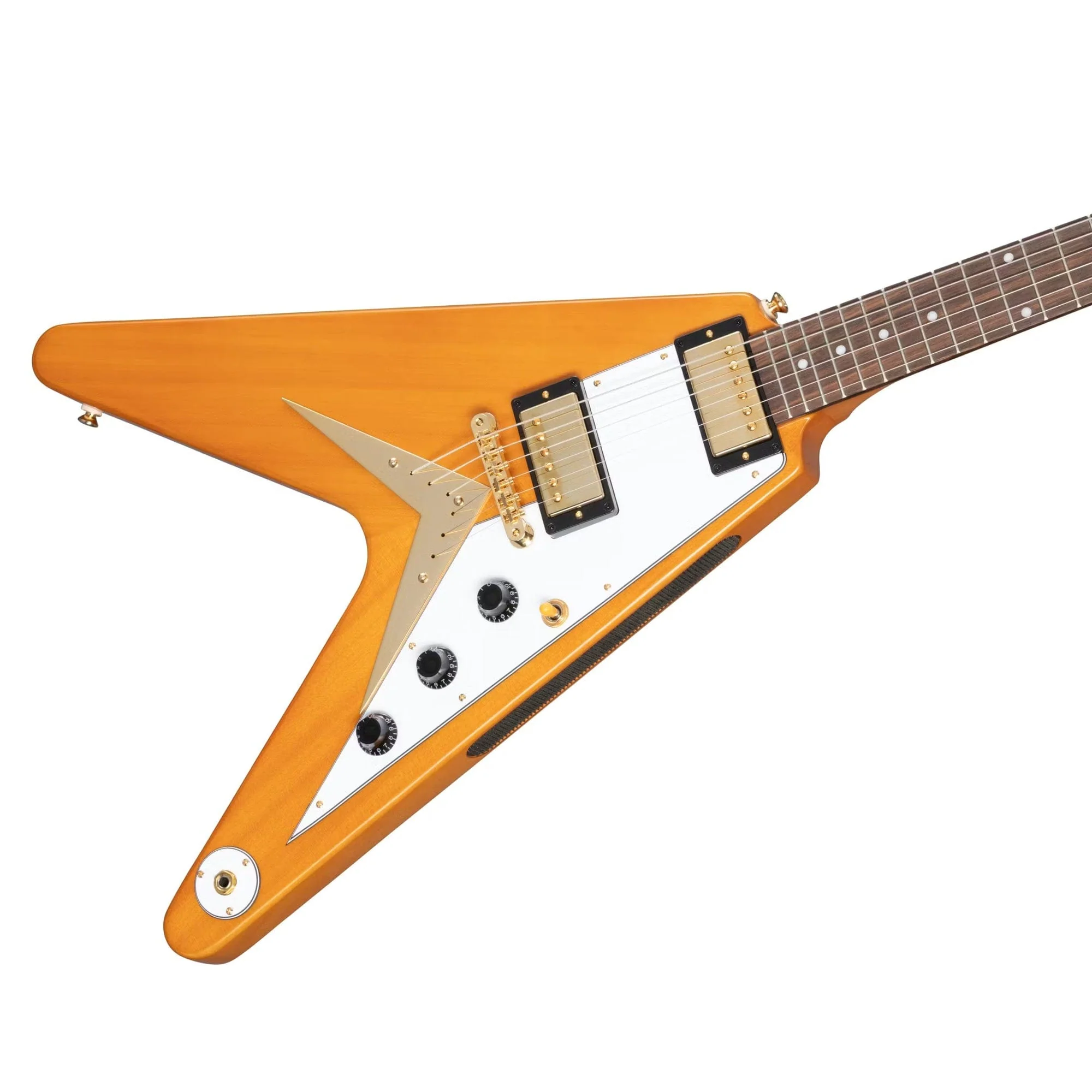 Epiphone 1958 Korina Flying V (Incl. Hard Case); Aged Natural - Image 5