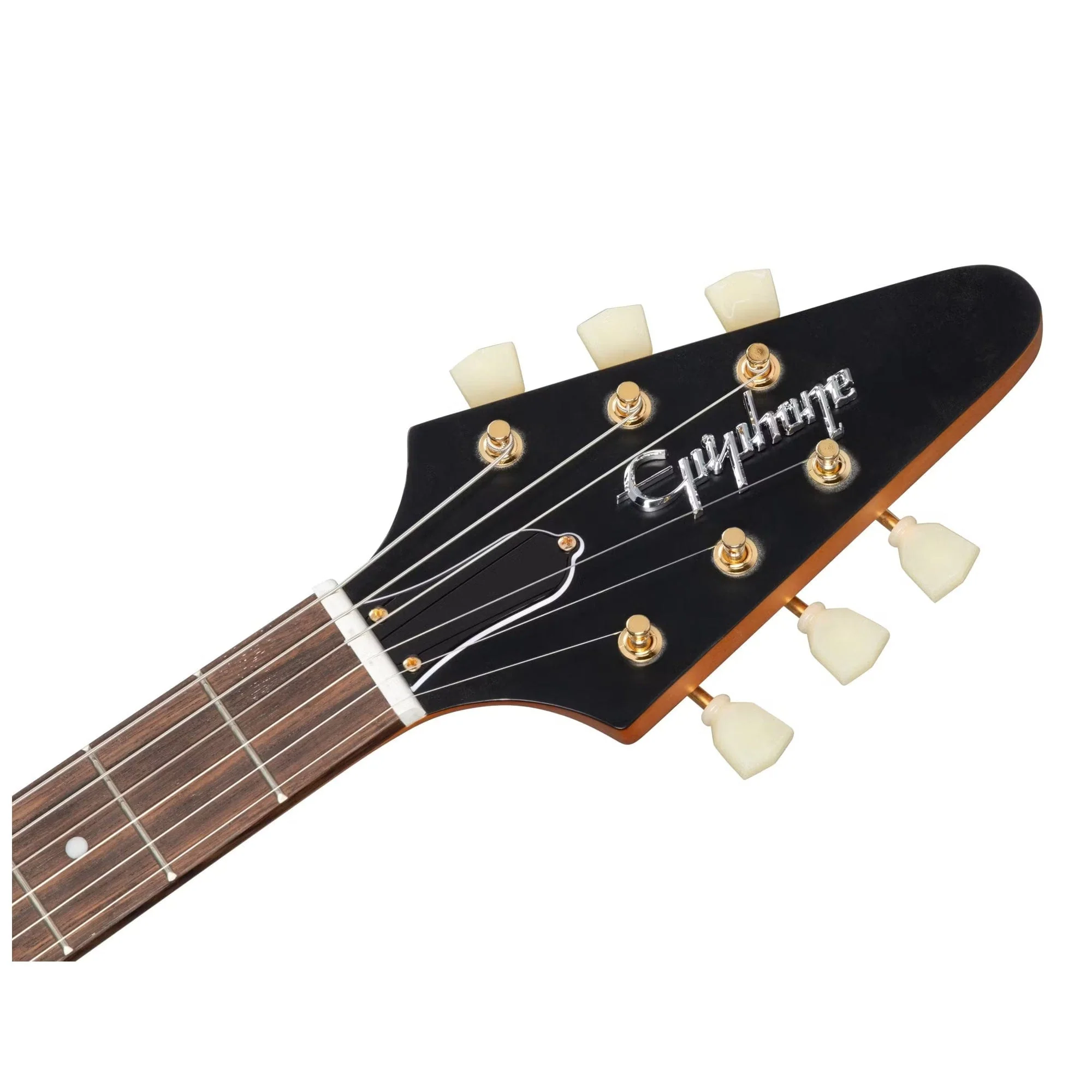 Epiphone 1958 Korina Flying V (Incl. Hard Case); Aged Natural - Image 8
