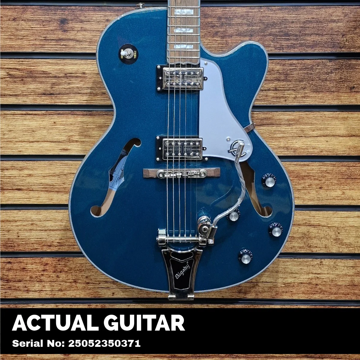 Epiphone Emperor Swingster; Delta Blue Metallic - Image 2