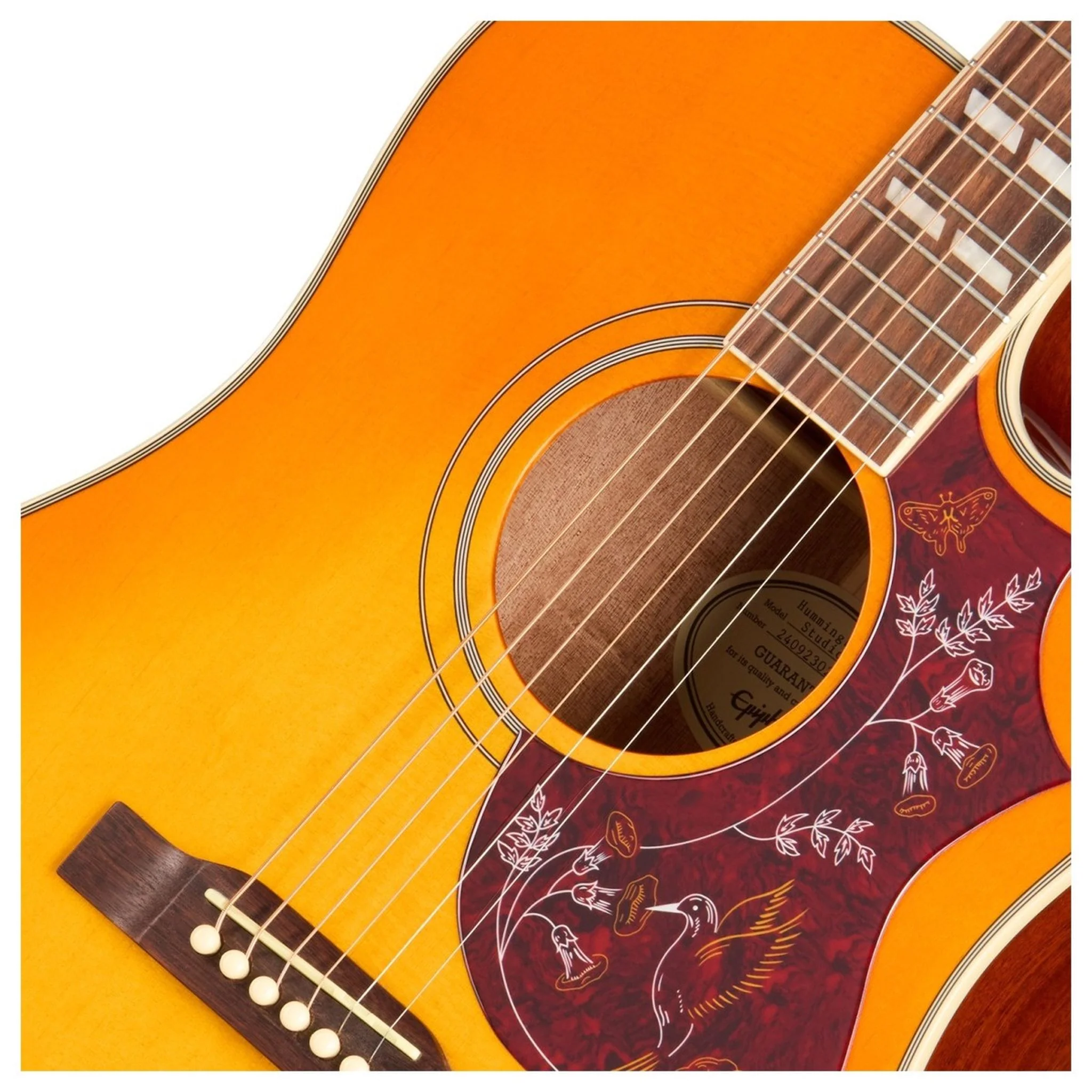 Epiphone Hummingbird Studio EC Electro Acoustic Guitar; Heritage Cherry Sunburst - Image 3