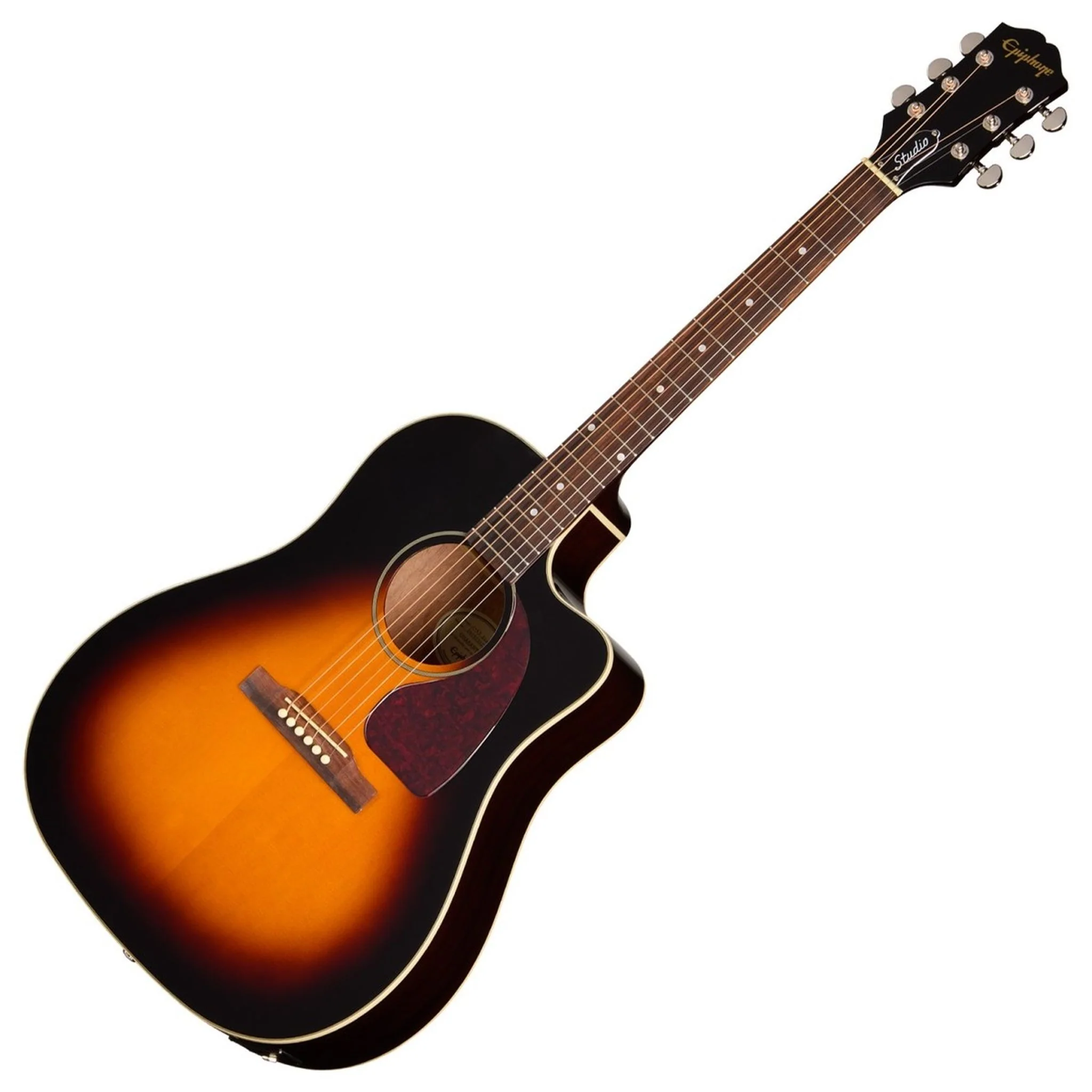 Epiphone J-45 Studio EC Electro Acoustic Guitar; Vintage Sunburst - Image 2