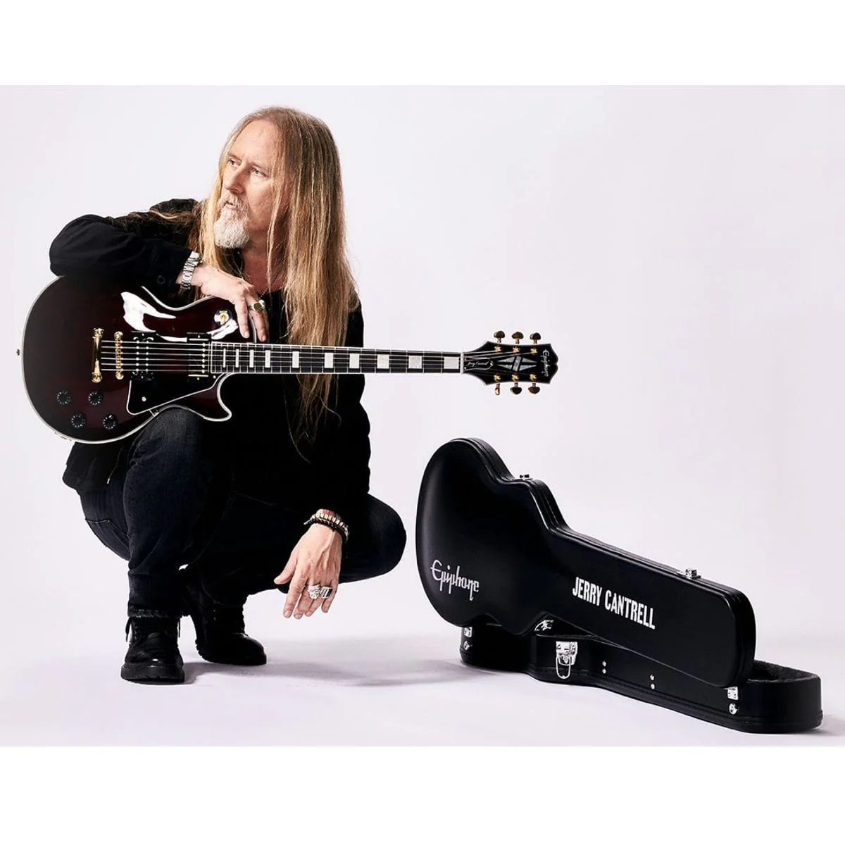 Epiphone Jerry Cantrell "Wino" Les Paul Custom (Incl. Hard Case); Wine Red - Image 8