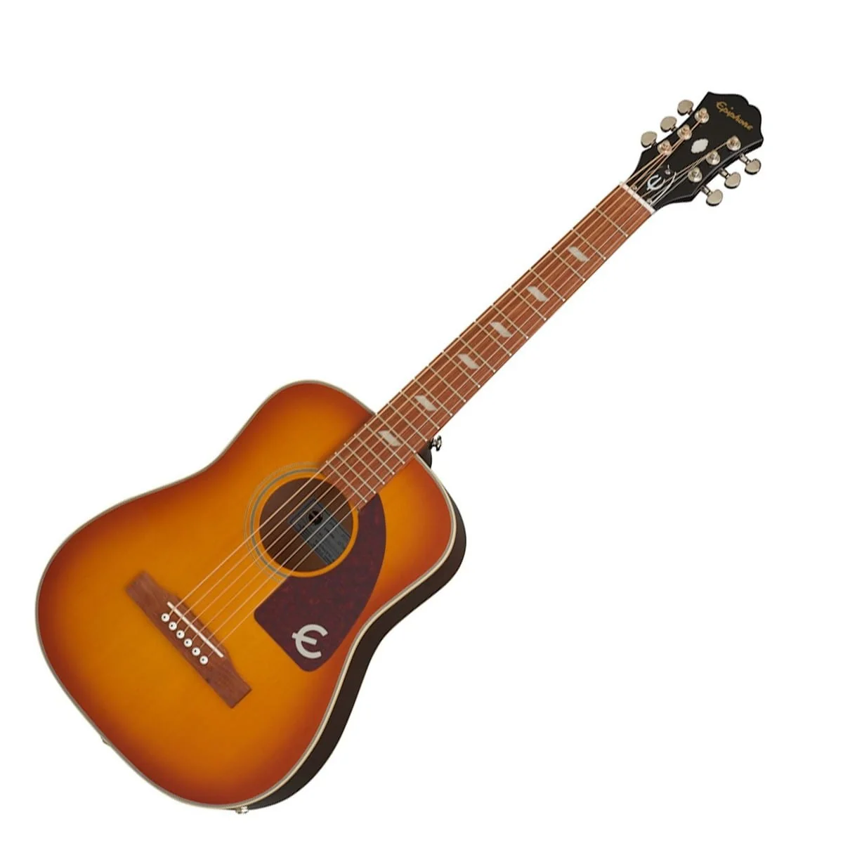 Epiphone Lil' Tex Travel Electric/Acoustic (Solid-Top; Incl. Gig Bag); Faded Cherry Sunburst - Image 2