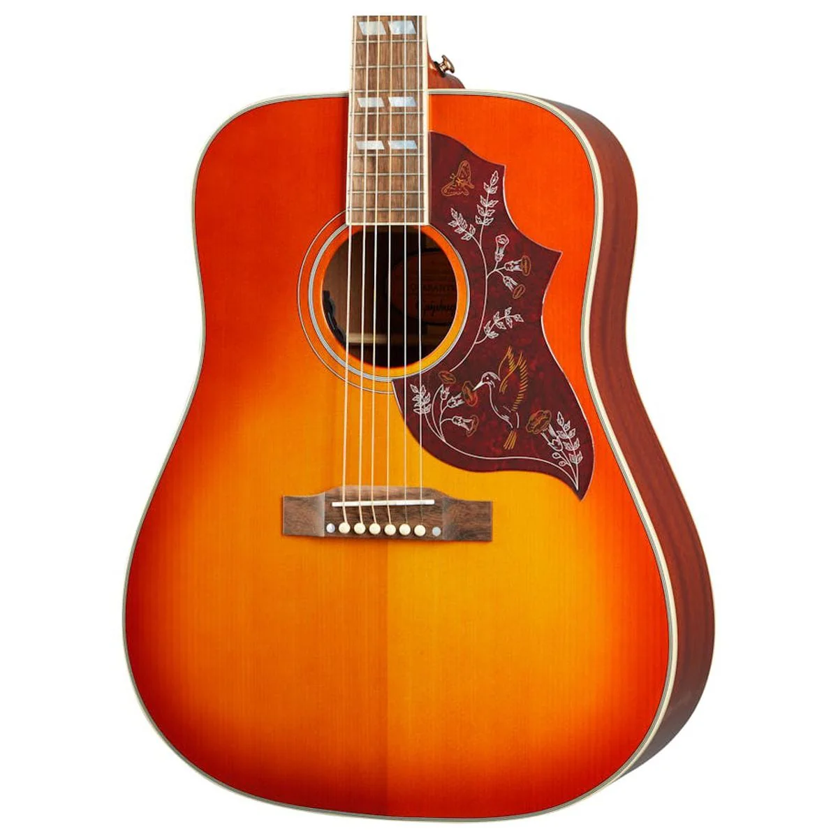 Epiphone Inspired By Gibson Hummingbird Electro Acoustic, Cherry