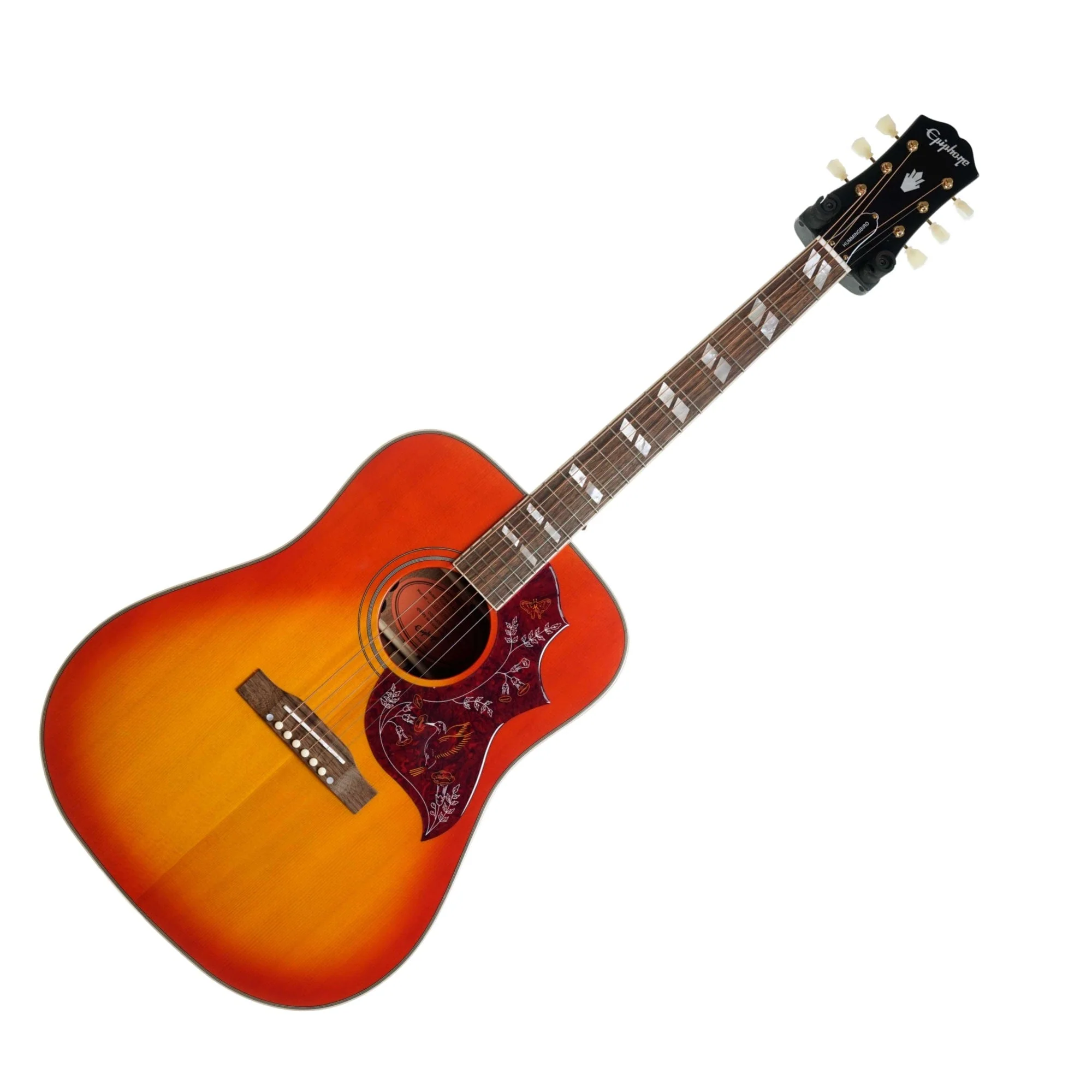 Epiphone Inspired By Gibson Hummingbird Electro Acoustic, Cherry - Image 2