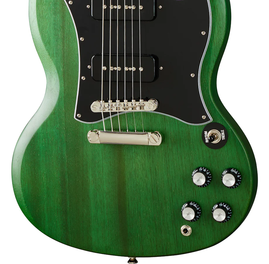 Epiphone SG Classic P-90s; Worn Inverness Green - Image 4