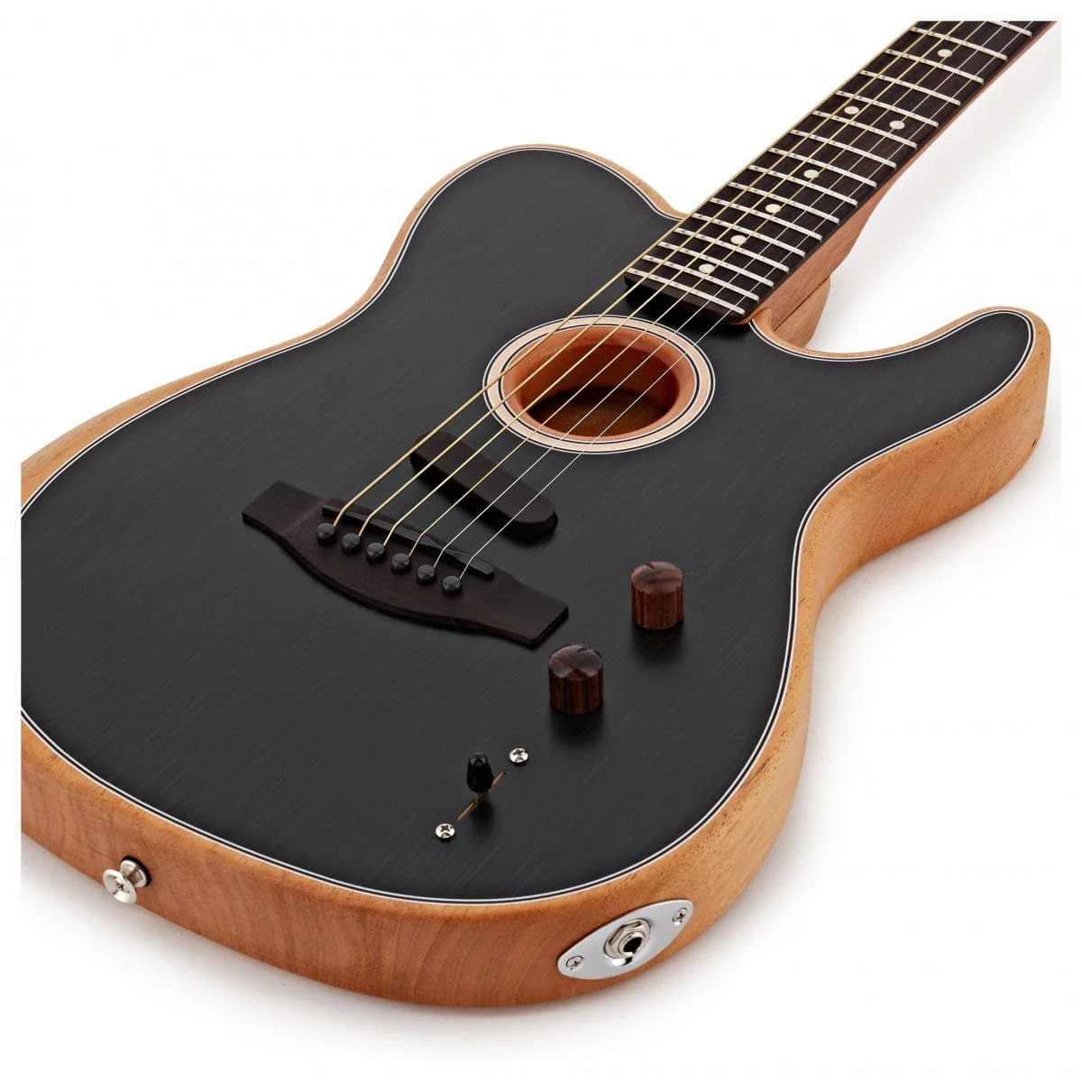 Fender Acoustasonic Player Telecaster RW Brushed Black Guitar - Image 5