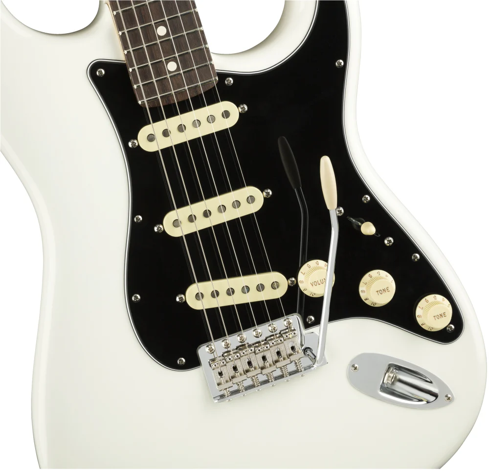 Fender American Performer Strat RW Arctic White Guitar - Image 4