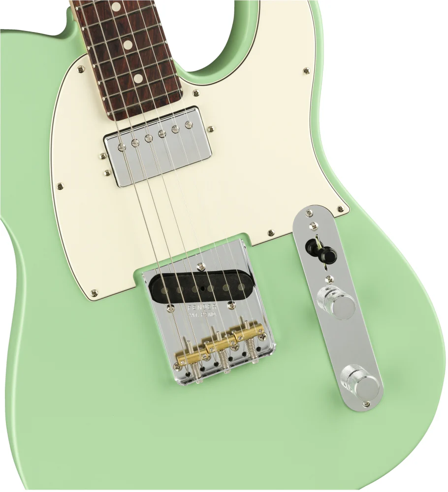 Fender American Performer Tele Hum RW Satin Sea Foam Green Guitar - Image 4