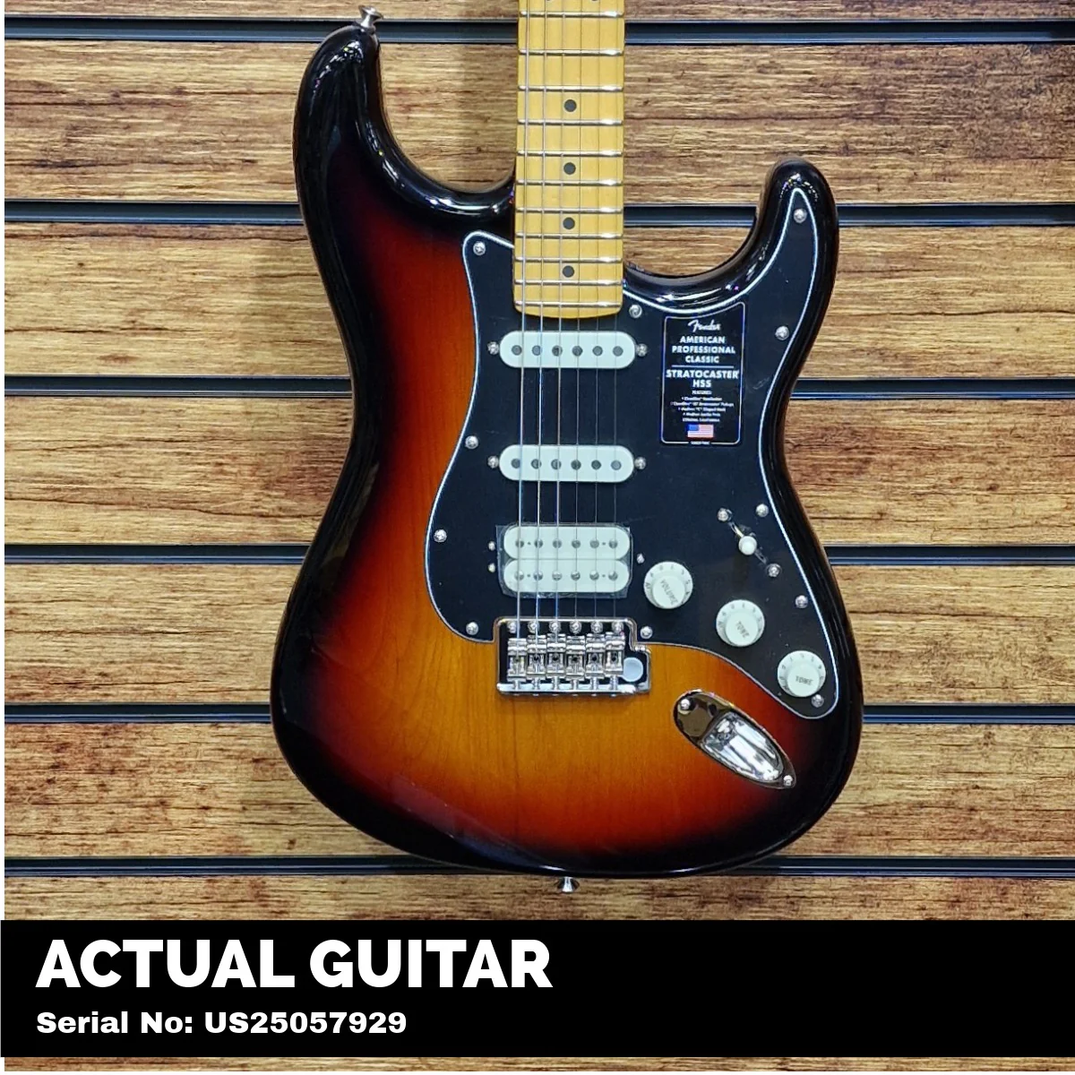 Fender American Professional Classic Stratocaster HSS, Maple Fingerboard, 3-Color Sunburst - Image 2