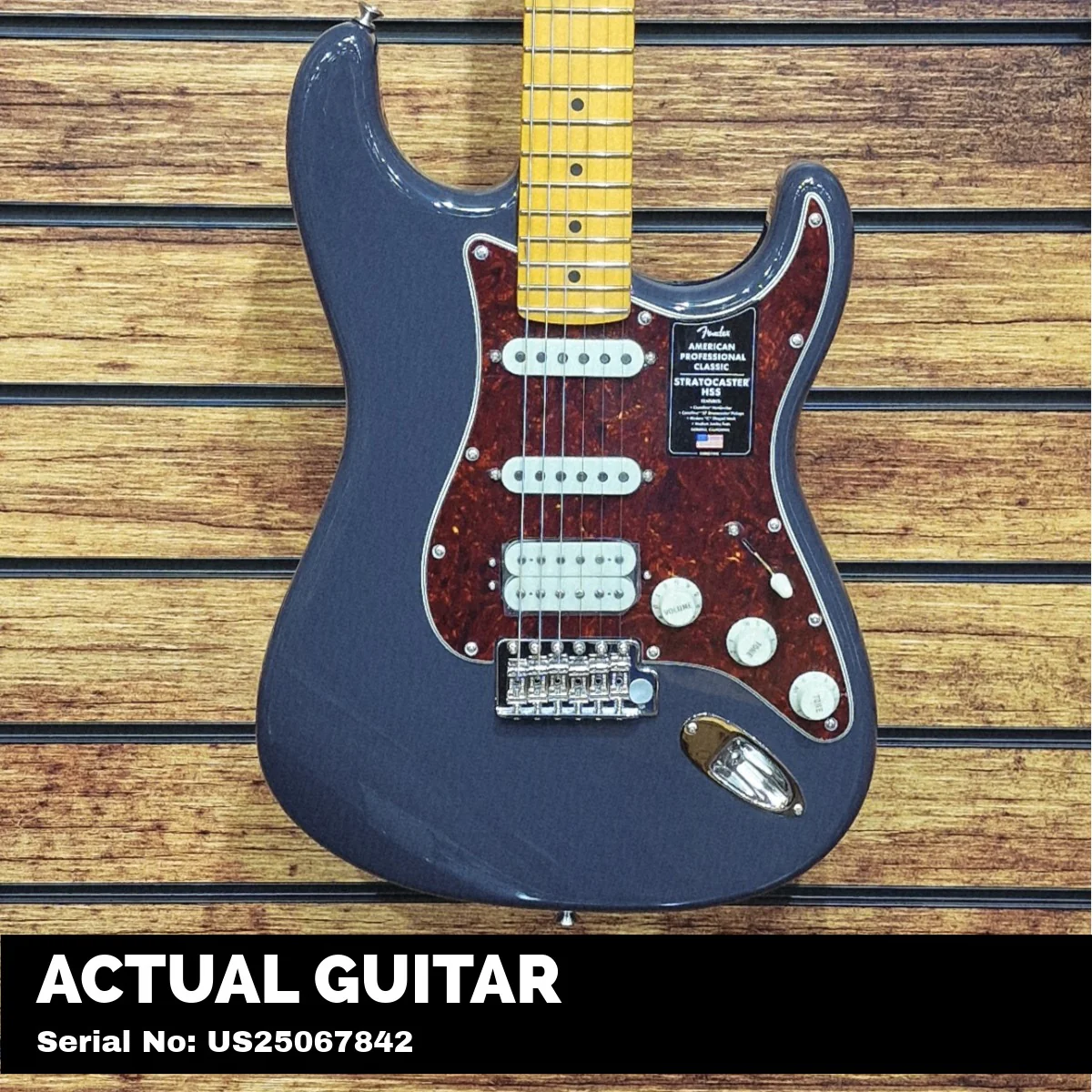 Fender American Professional Classic Stratocaster HSS, Maple Fingerboard, Faded Black - Image 2