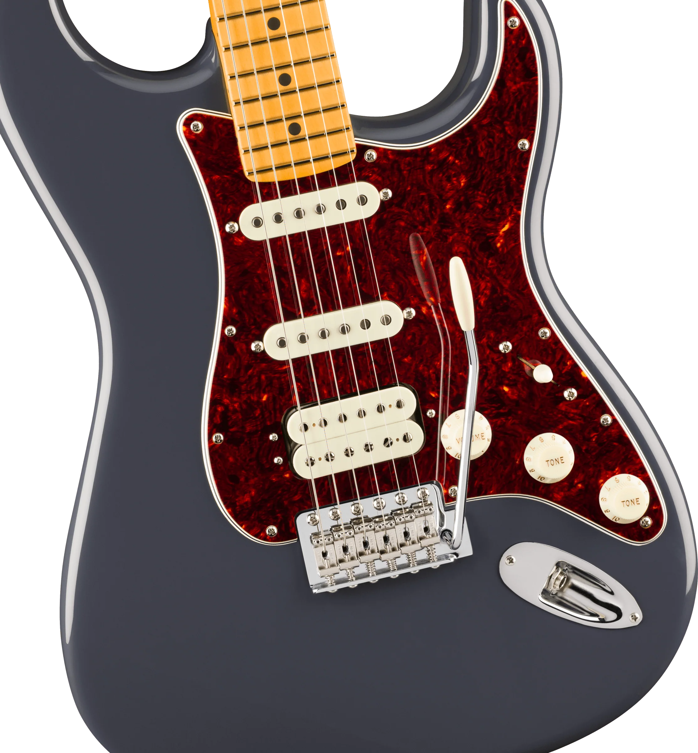 Fender American Professional Classic Stratocaster HSS, Maple Fingerboard, Faded Black - Image 4