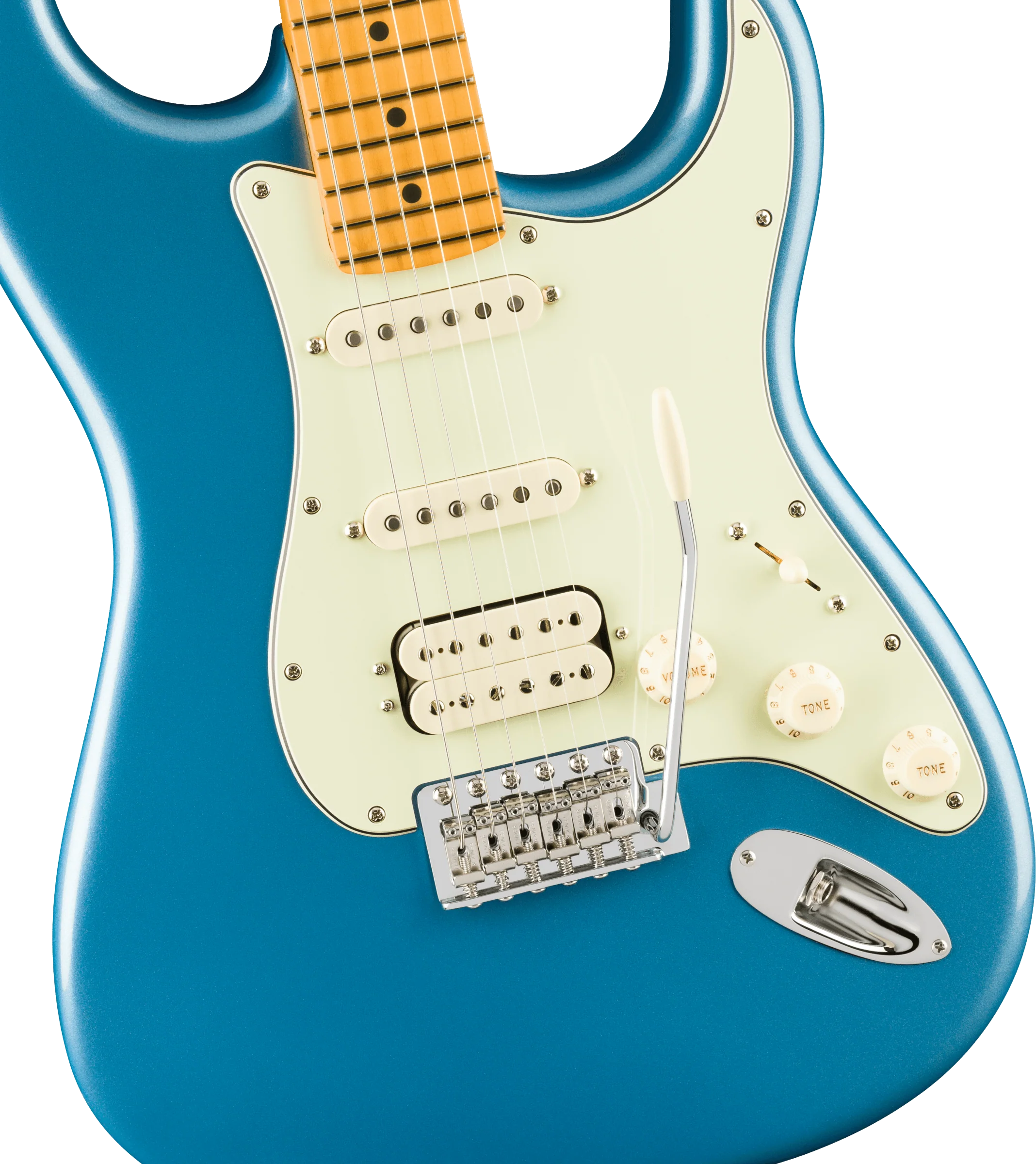 Fender American Professional Classic Stratocaster HSS, Maple Fingerboard, Faded Lake Placid Blue - Image 4