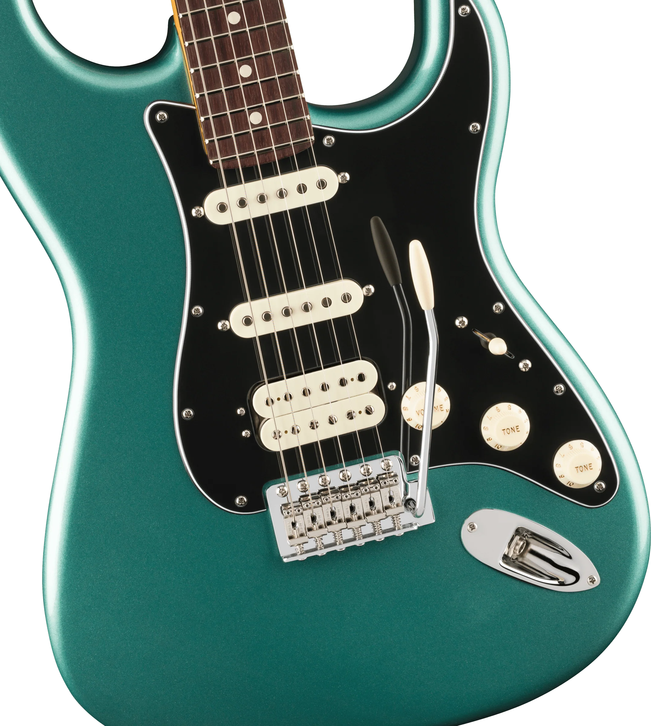 Fender American Professional Classic Stratocaster HSS, Rosewood Fingerboard, Faded Sherwood Green Metallic - Image 4