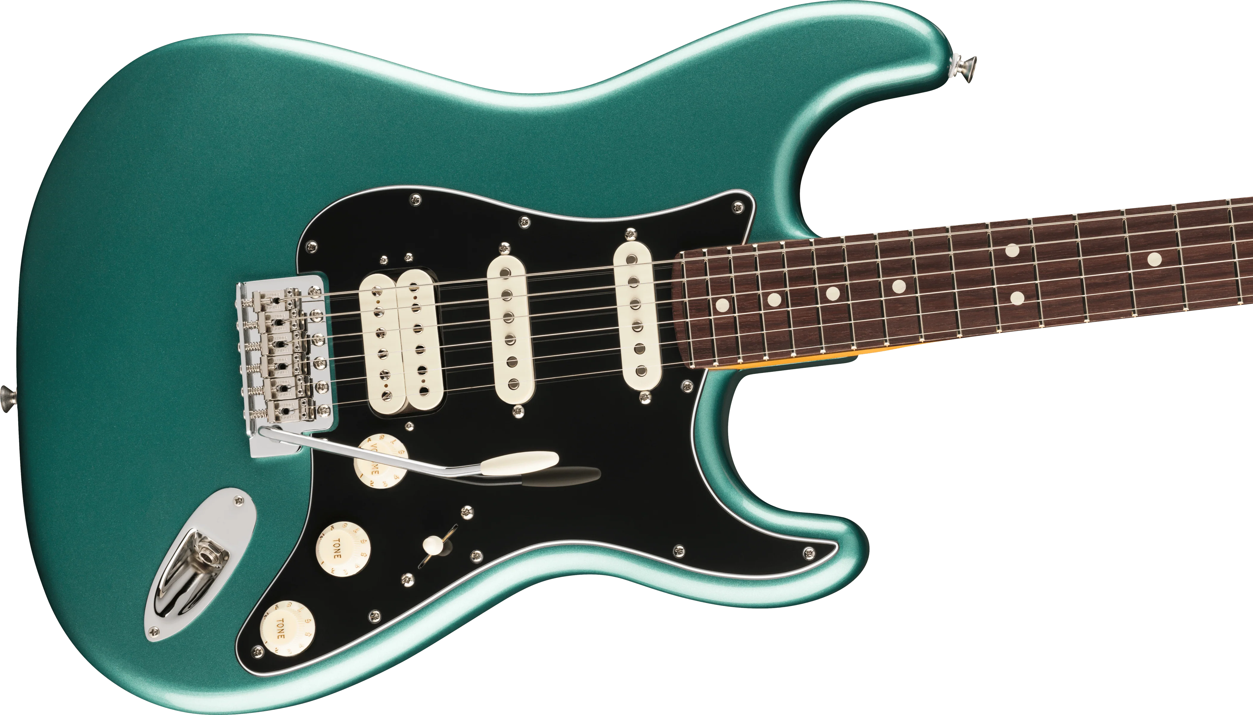Fender American Professional Classic Stratocaster HSS, Rosewood Fingerboard, Faded Sherwood Green Metallic - Image 6