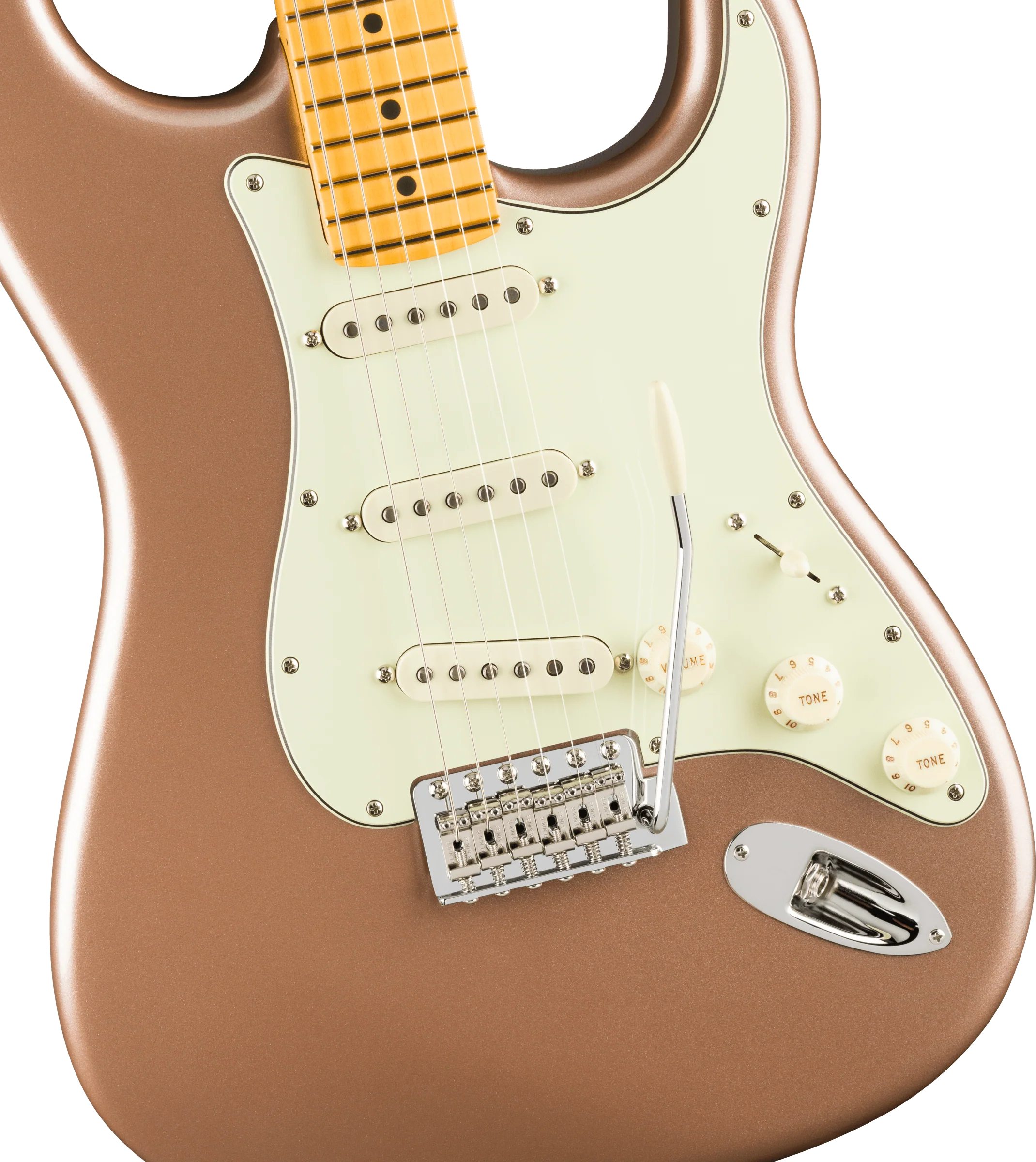 Fender American Professional Classic Stratocaster; Maple Fingerboard, Faded Firemist Gold - Image 4