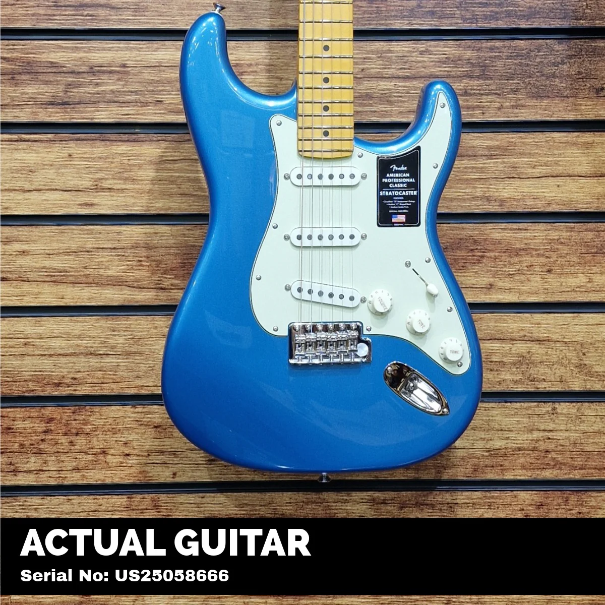 Fender American Professional Classic Stratocaster; Maple Fingerboard, Faded Lake Placid Blue - Image 2