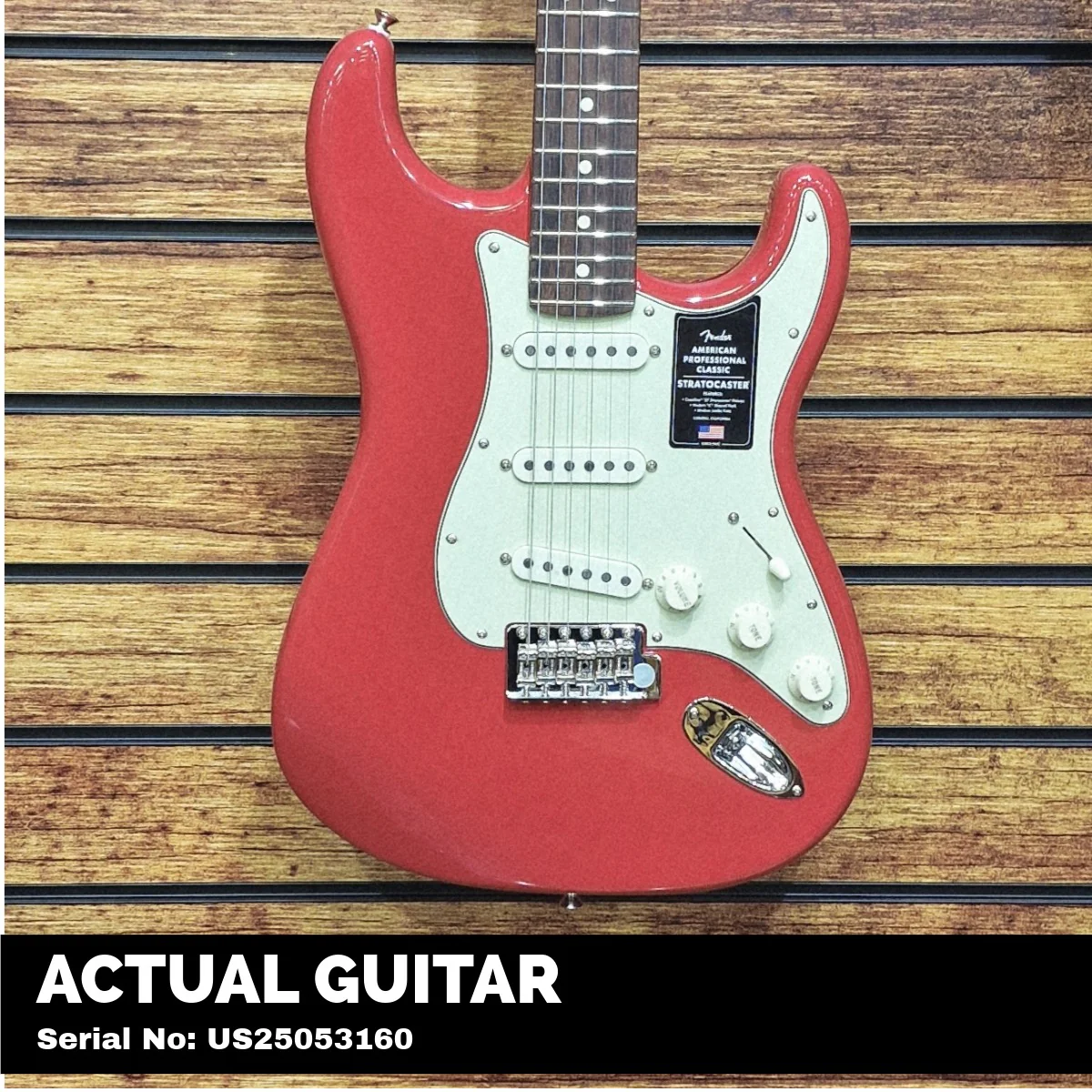 Fender American Professional Classic Stratocaster; Rosewood Fingerboard, Faded Dakota Red - Image 2