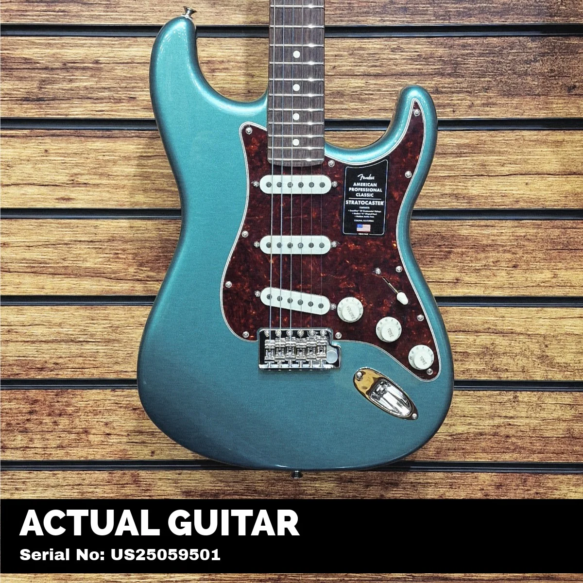 Fender American Professional Classic Stratocaster; Rosewood Fingerboard, Faded Sherwood Green Metallic - Image 2