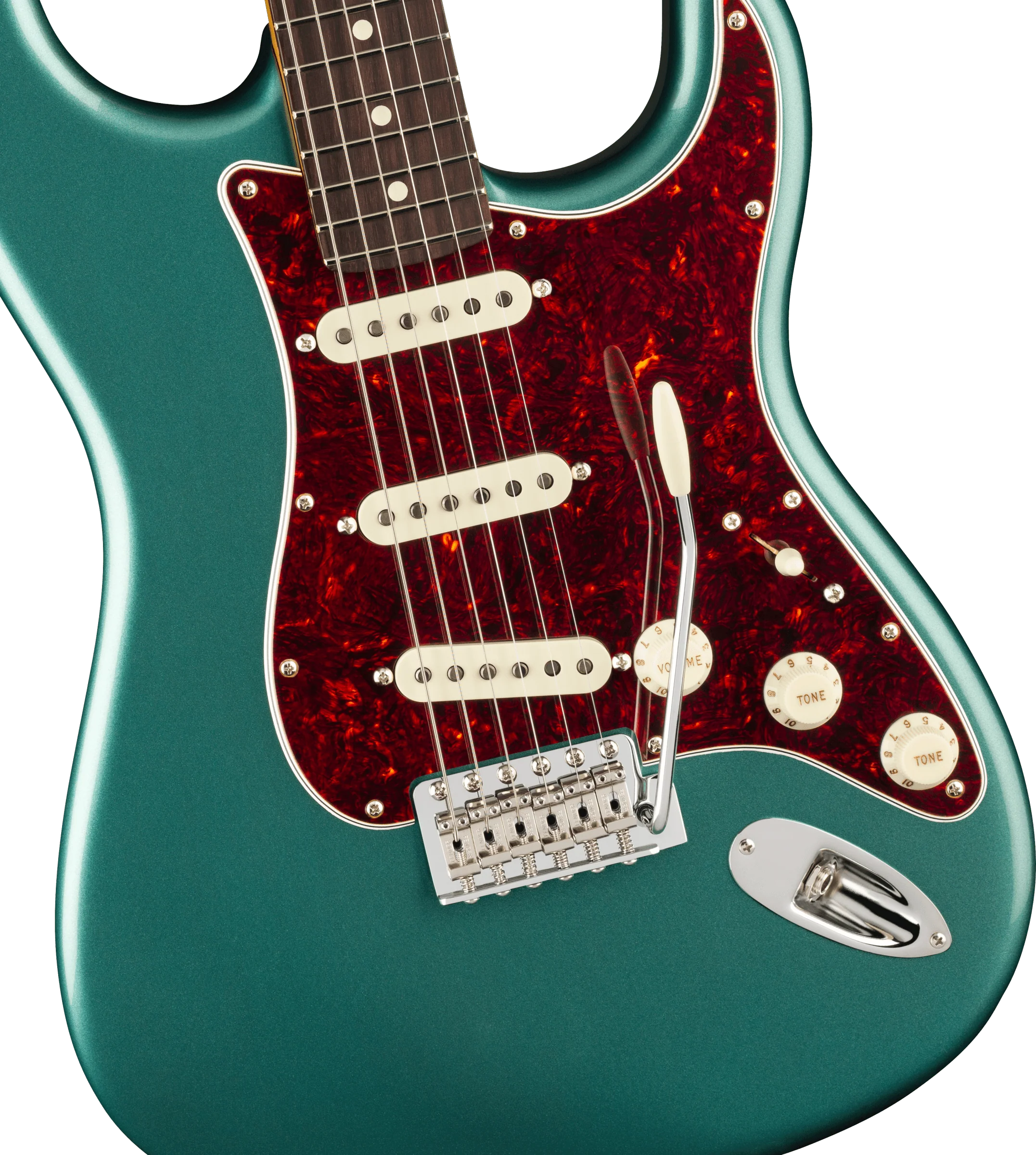 Fender American Professional Classic Stratocaster; Rosewood Fingerboard, Faded Sherwood Green Metallic - Image 4