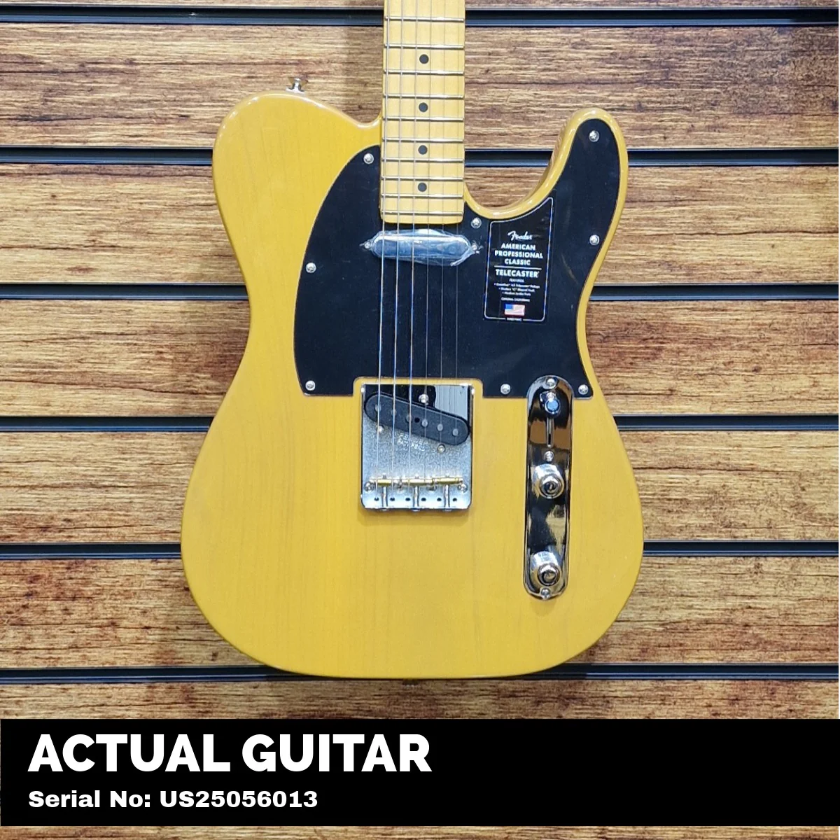 Fender American Professional Classic Telecaster; Maple Fingerboard, Butterscotch Blonde - Image 2