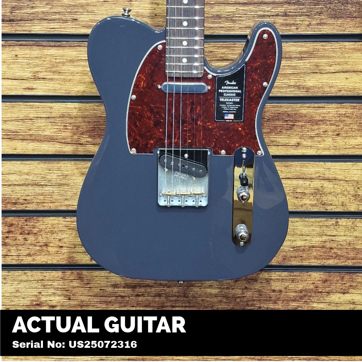 Fender American Professional Classic Telecaster; Rosewood Fingerboard, Faded Black - Image 2