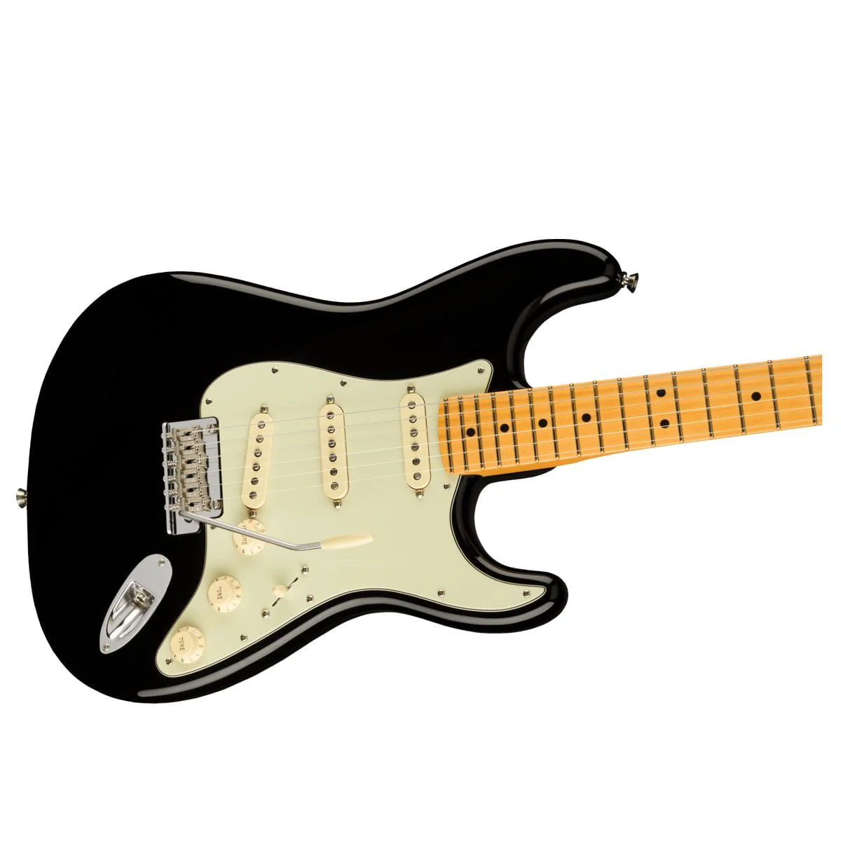 Fender American Professional II Strat Maple Black Guitar - Image 3