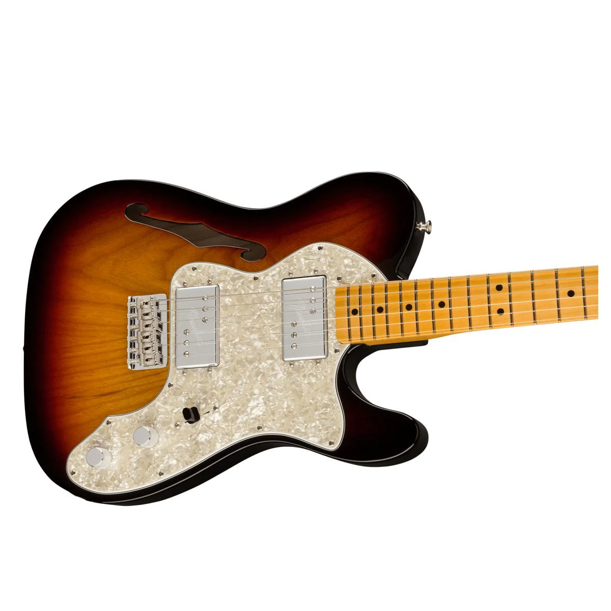 Fender American Vintage II 1972 Telecaster Thinline Maple 3 Colour Sunburst Guitar - Image 6