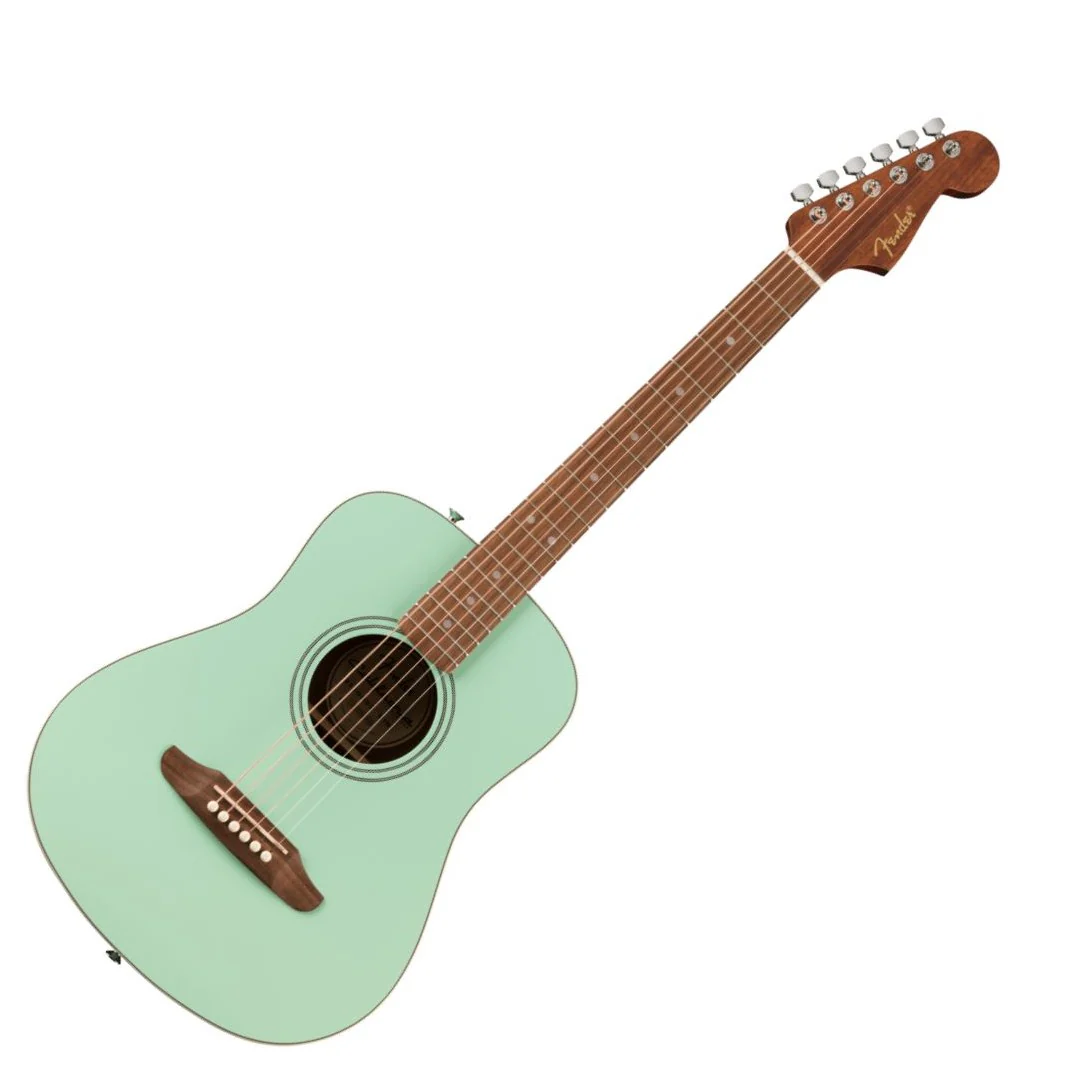 Fender California Standard Redondo Mini Acoustic Guitar; Spruce Top Surf Green inc. Bag - Image 2